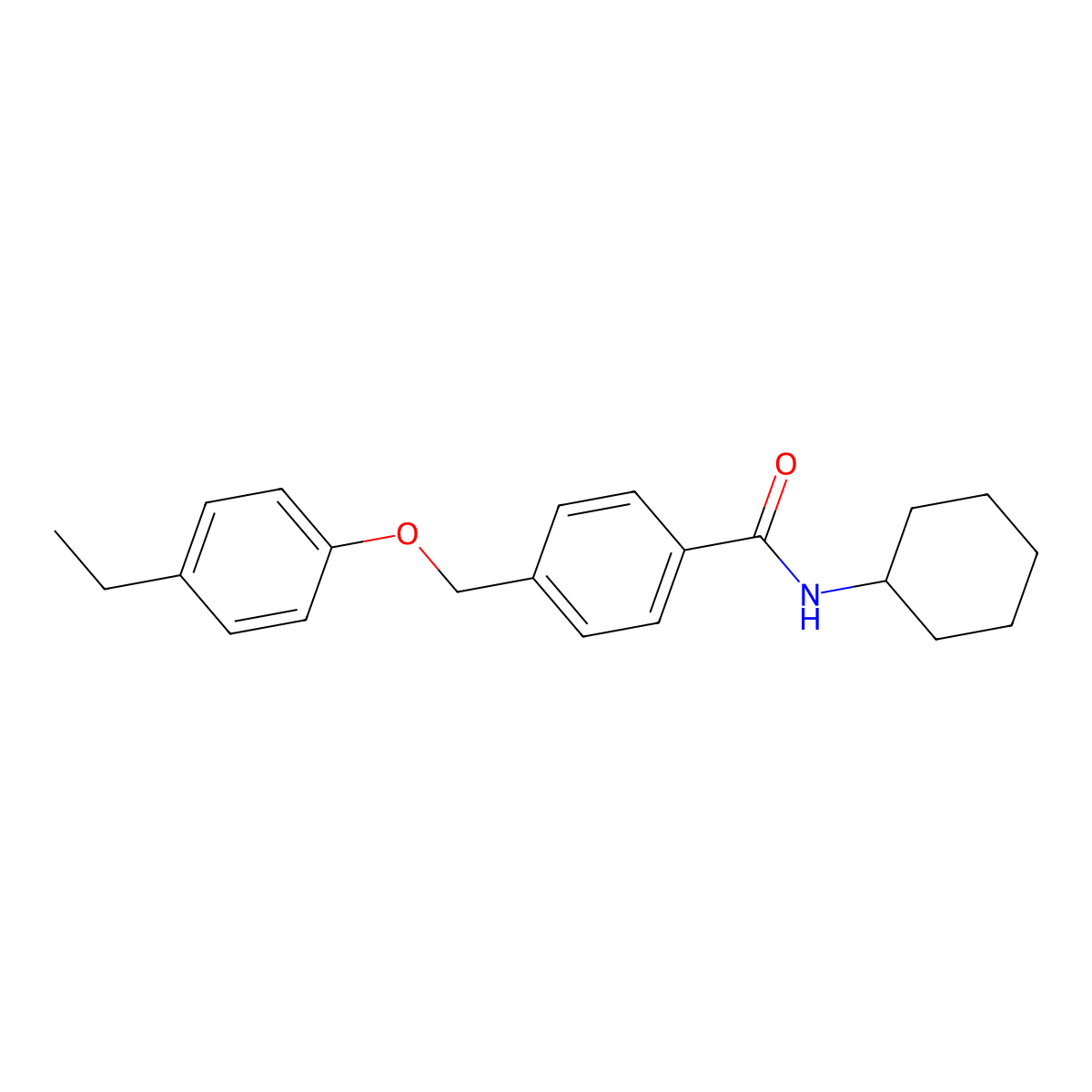 N-cyclohexyl-4-[(4-ethylphenoxy)methyl]benzamide molecular structure, CAS 322451-92-3