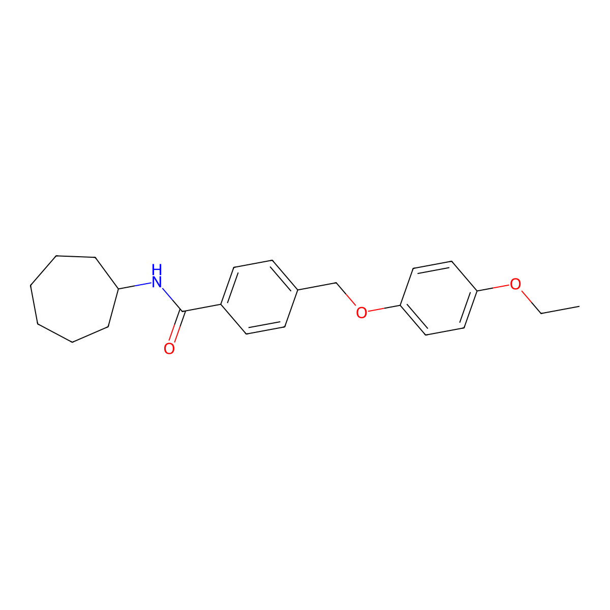 N-cycloheptyl-4-[(4-ethoxyphenoxy)methyl]benzamide molecular structure, CAS 322453-75-8