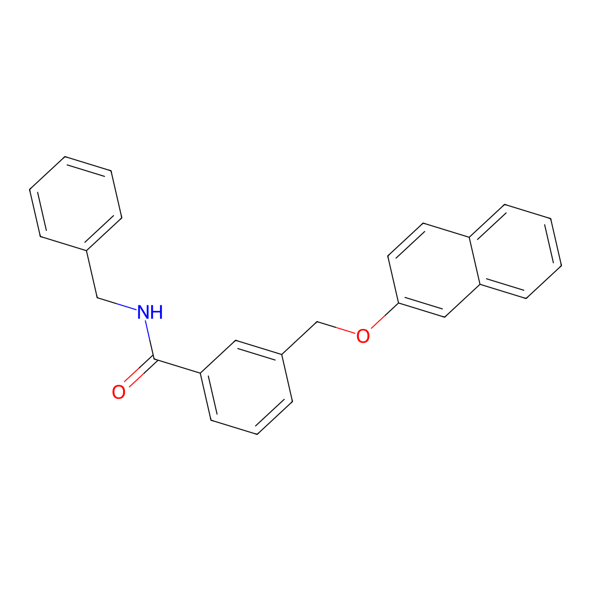 N-benzyl-3-(naphthalen-2-yloxymethyl)benzamide molecular structure, CAS 322454-88-6