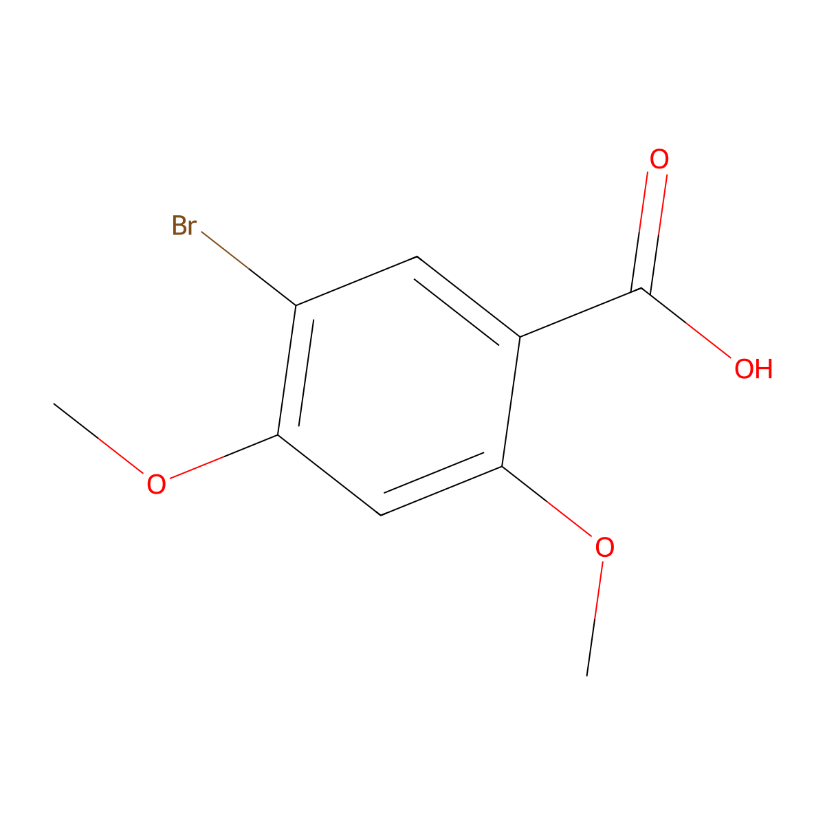 5-Bromo-2,4-dimethoxybenzoic acid molecular structure, CAS 32246-20-1