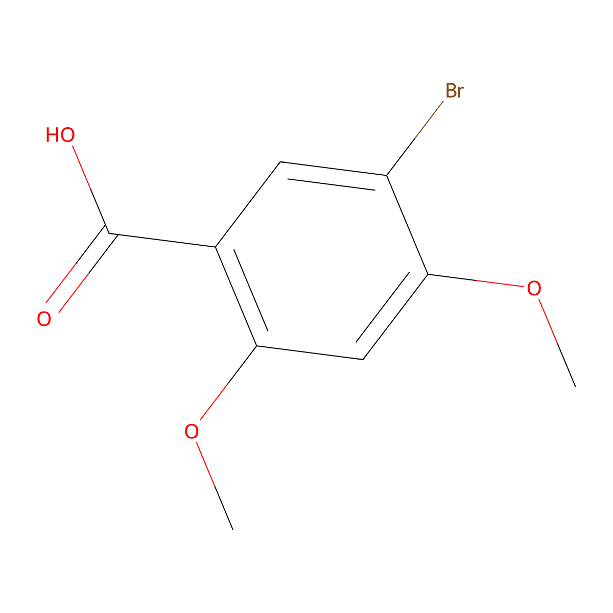 5-Bromo-2,4-dimethoxybenzoic acid molecular structure, CAS 32246-20-1