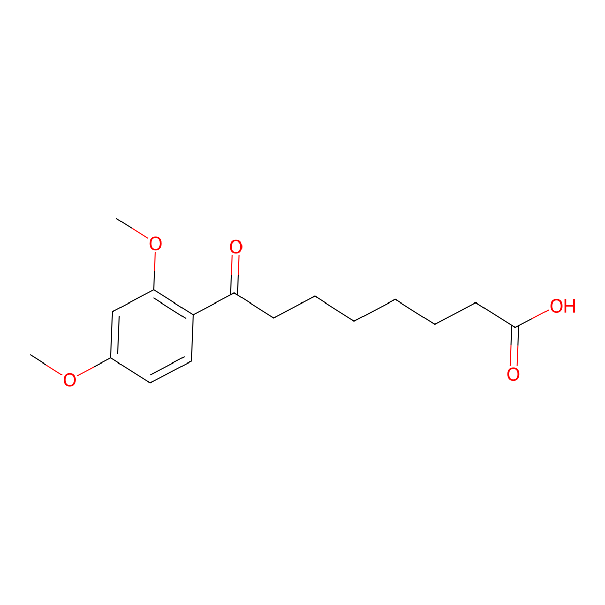8-(2,4-Dimethoxyphenyl)-8-oxooctanoic acid molecular structure, CAS 32246-84-7