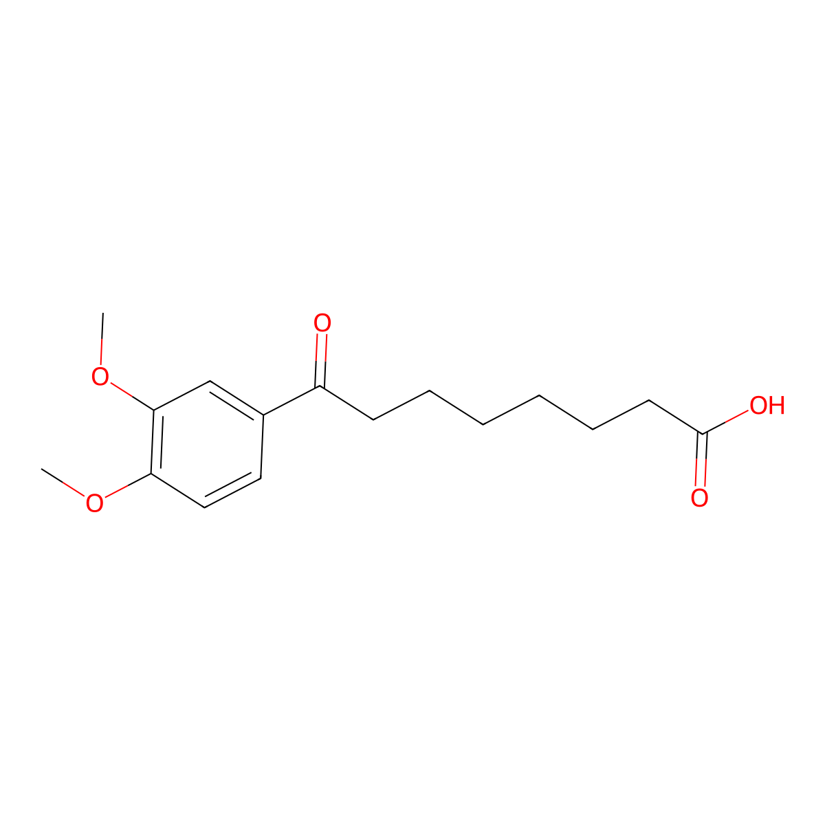 8-(3,4-Dimethoxyphenyl)-8-oxooctanoic acid molecular structure, CAS 32246-94-9
