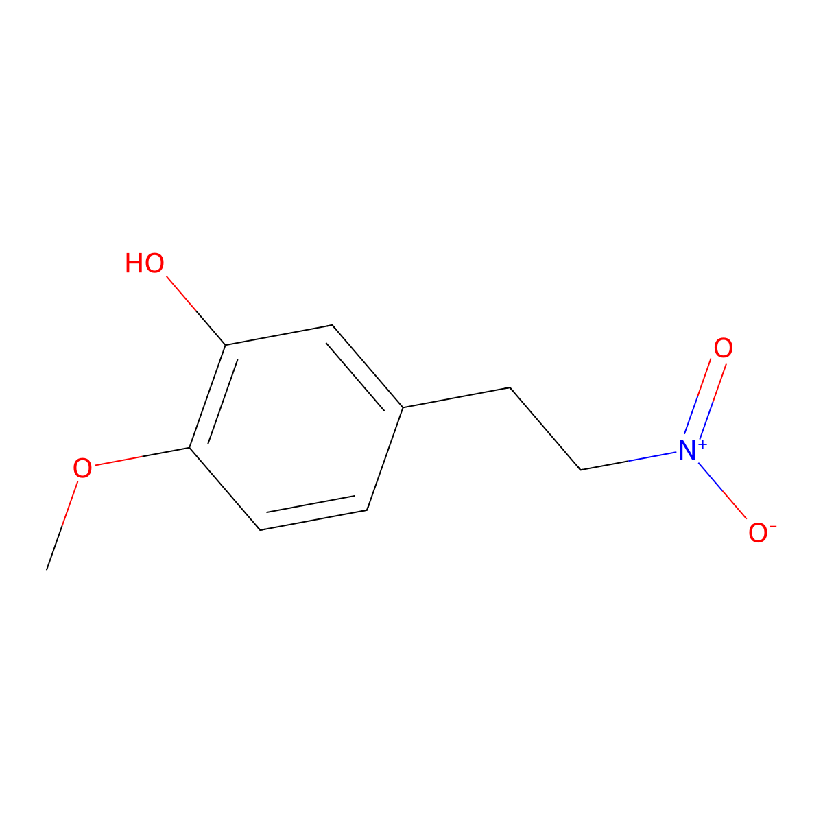 2-Methoxy-5-(2-nitroethyl)phenol molecular structure, CAS 322474-09-9