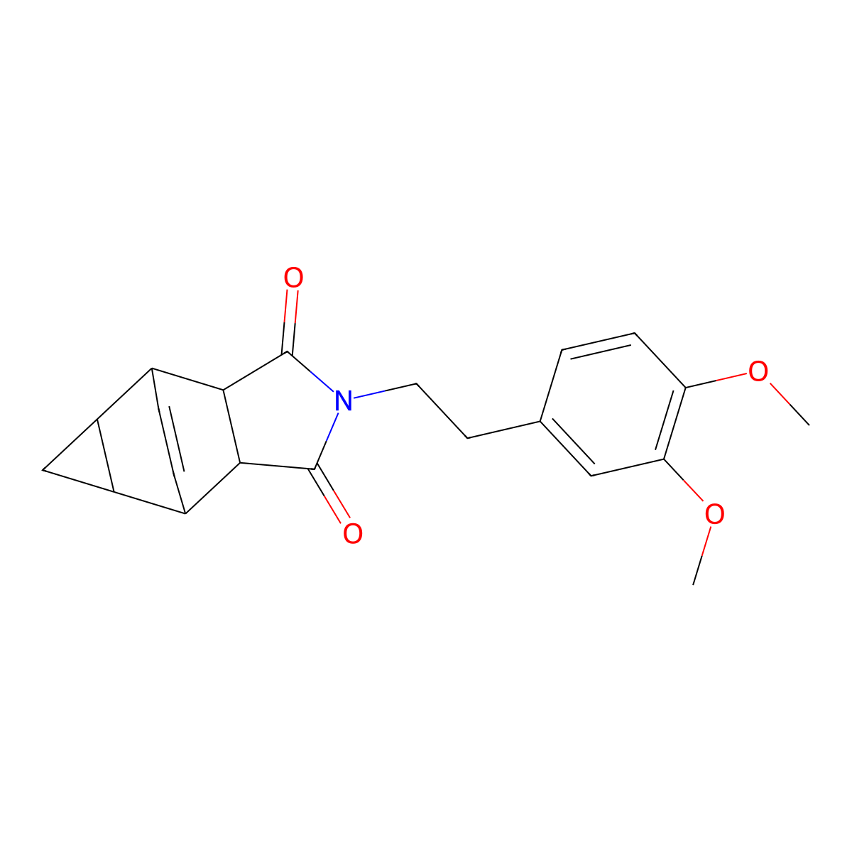2-[2-(3,4-dimethoxyphenyl)ethyl]hexahydro-4,6-ethenocyclopropa[f]isoindole-1,3(2H,3aH)-dione molecular structure, CAS 322476-14-2