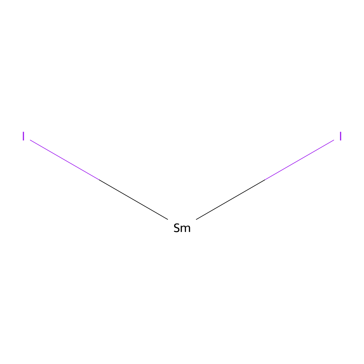 Samarium iodide (SmI2) molecular structure, CAS 32248-43-4
