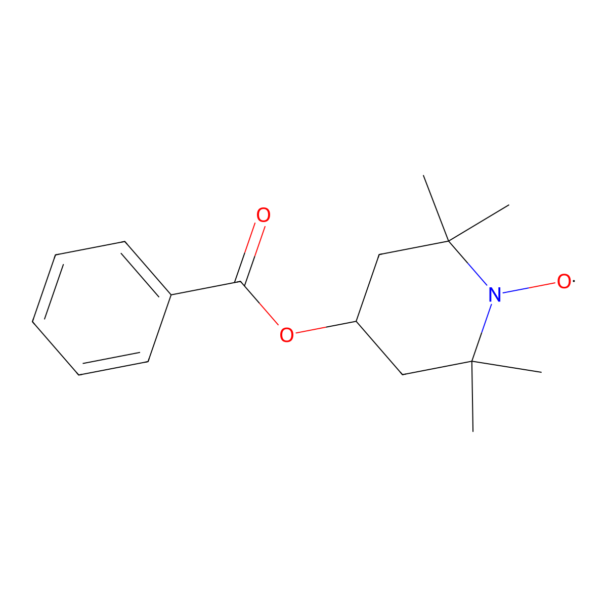 4-hydroxy-TEMPO benzoate molecular structure, CAS 3225-26-1