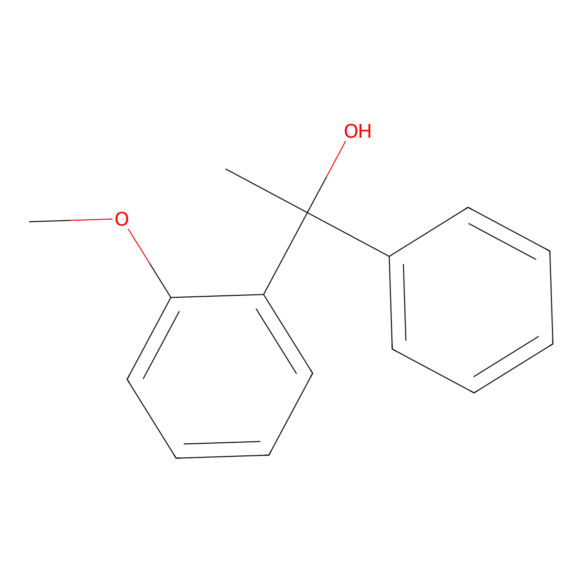 1-(2-Methoxyphenyl)-1-phenylethan-1-ol molecular structure, CAS 32250-84-3