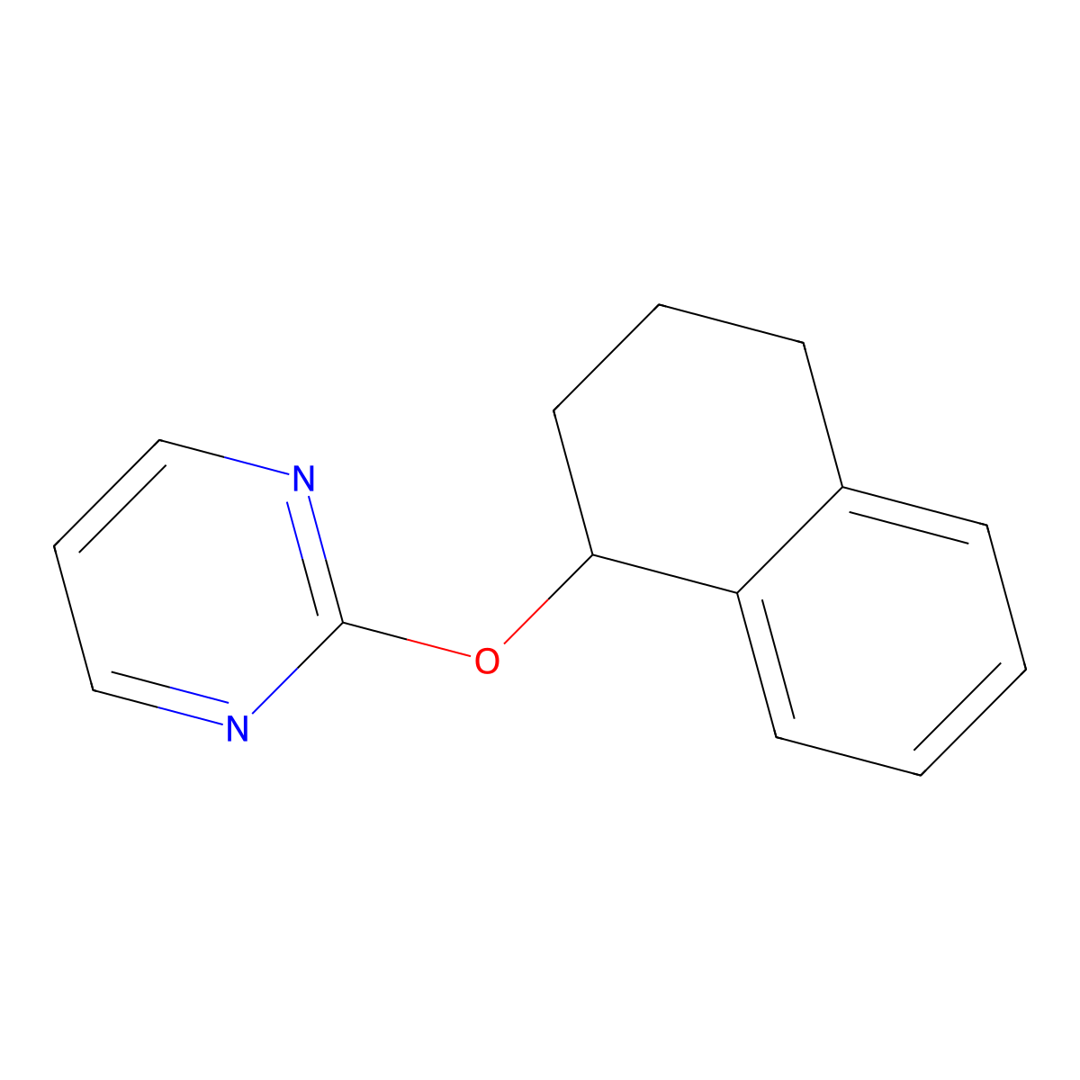 2-(1,2,3,4-Tetrahydronaphthalen-1-yloxy)pyrimidine molecular structure, CAS 32252-13-4