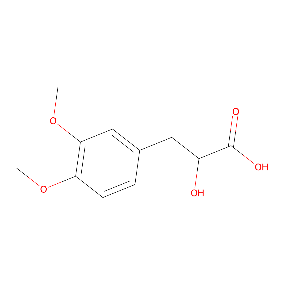 3-(3,4-Dimethoxyphenyl)-2-hydroxypropanoic acid molecular structure, CAS 32255-79-1