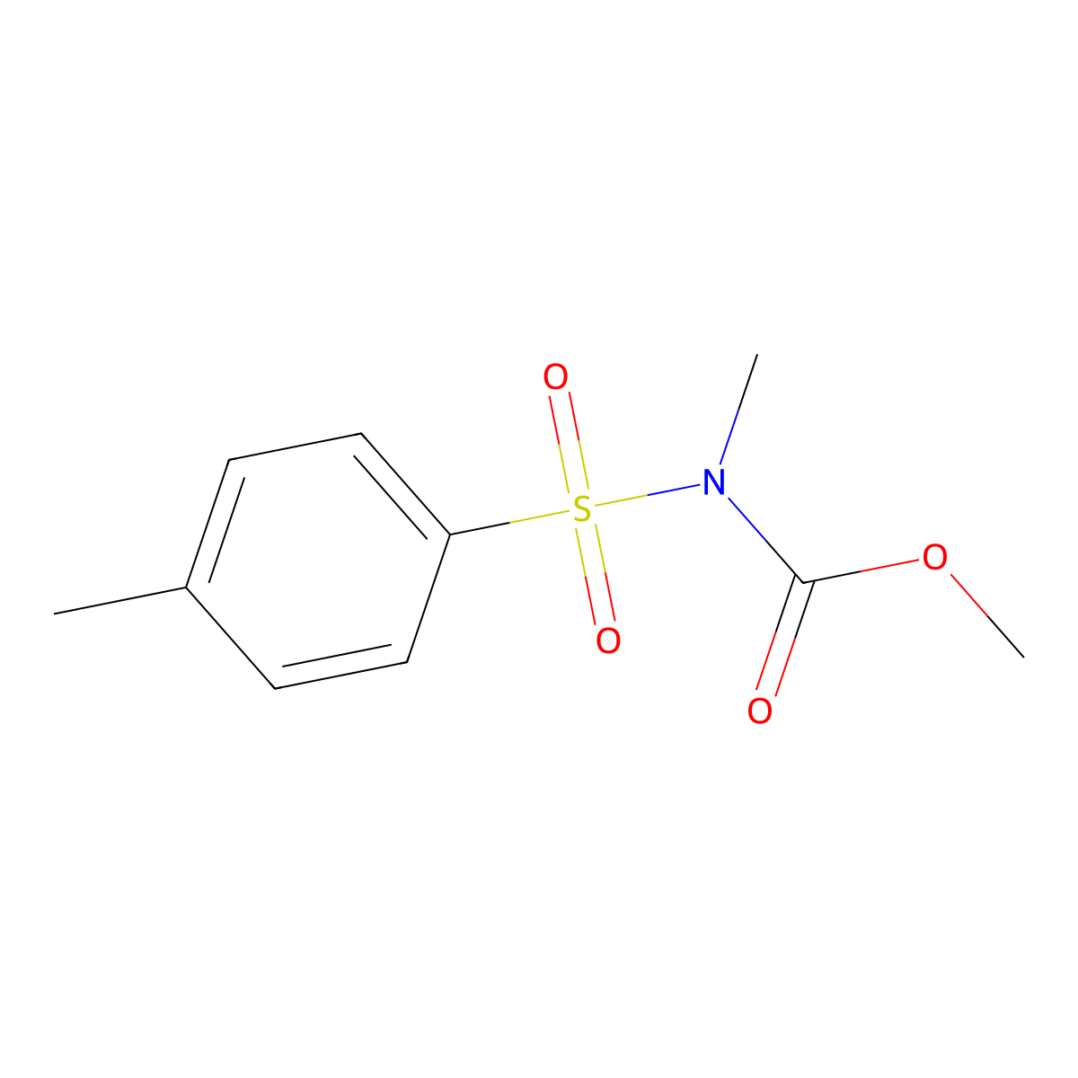 Methyl methyl((4-methylphenyl)sulfonyl)carbamate molecular structure, CAS 32258-50-7