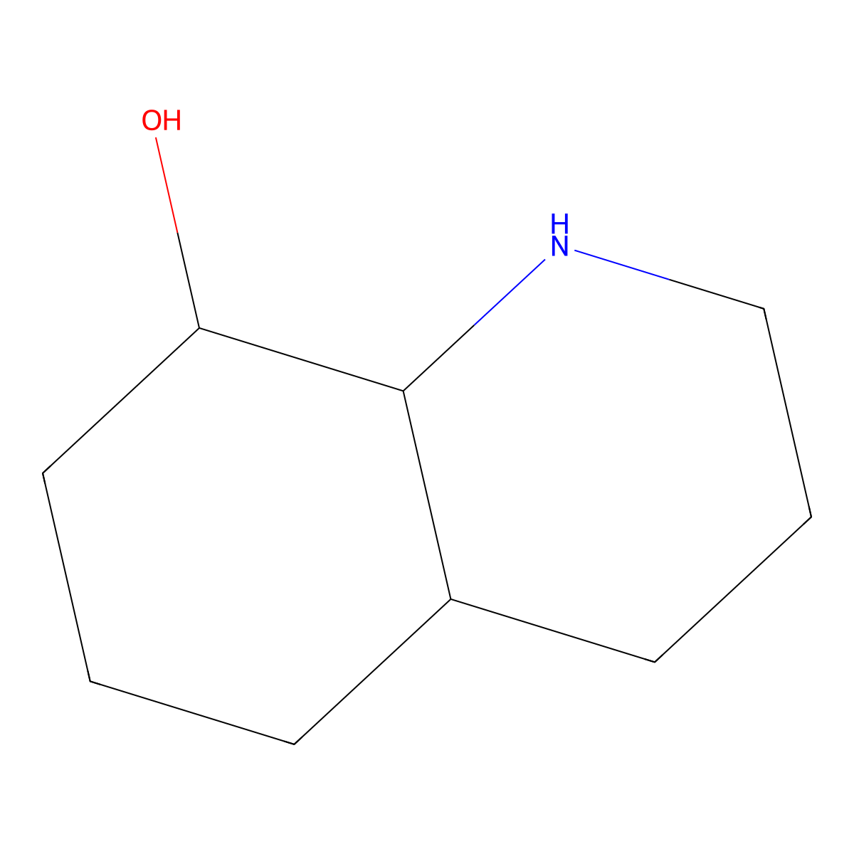 Decahydroquinolin-8-ol molecular structure, CAS 32258-81-4