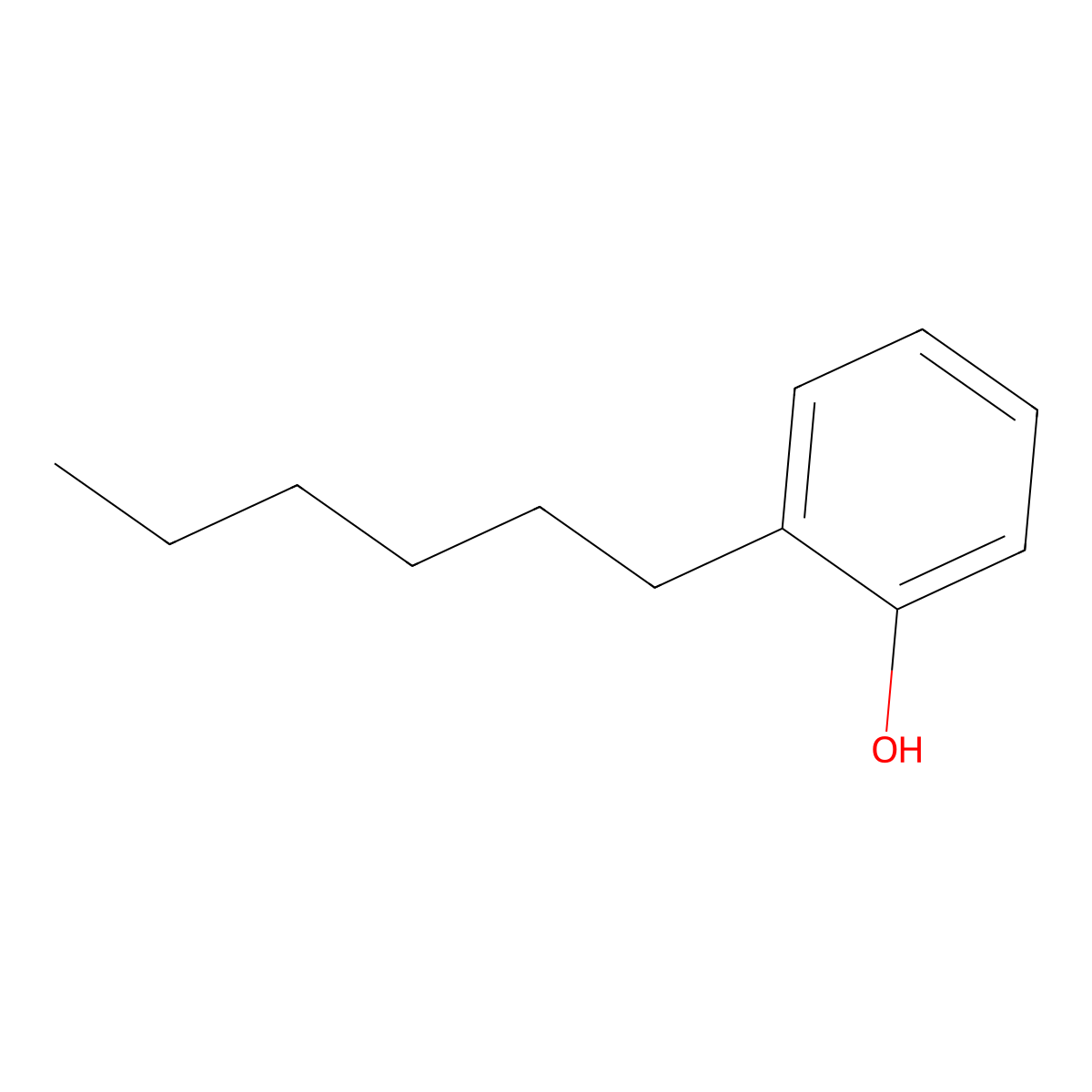 2-Hexylphenol molecular structure, CAS 3226-32-2