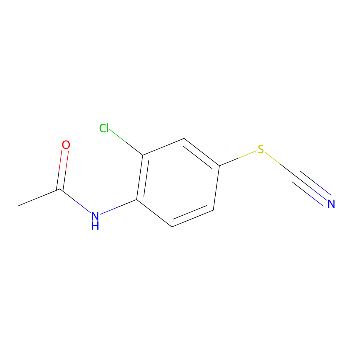 4-(Acetylamino)-3-chlorophenyl thiocyanate molecular structure, CAS 3226-49-1