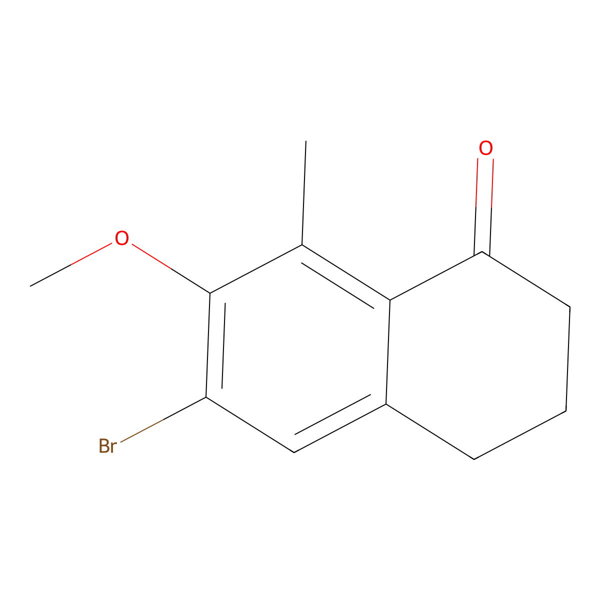 6-Bromo-7-methoxy-8-methyl-3,4-dihydronaphthalen-1(2h)-one molecular structure, CAS 32260-72-3