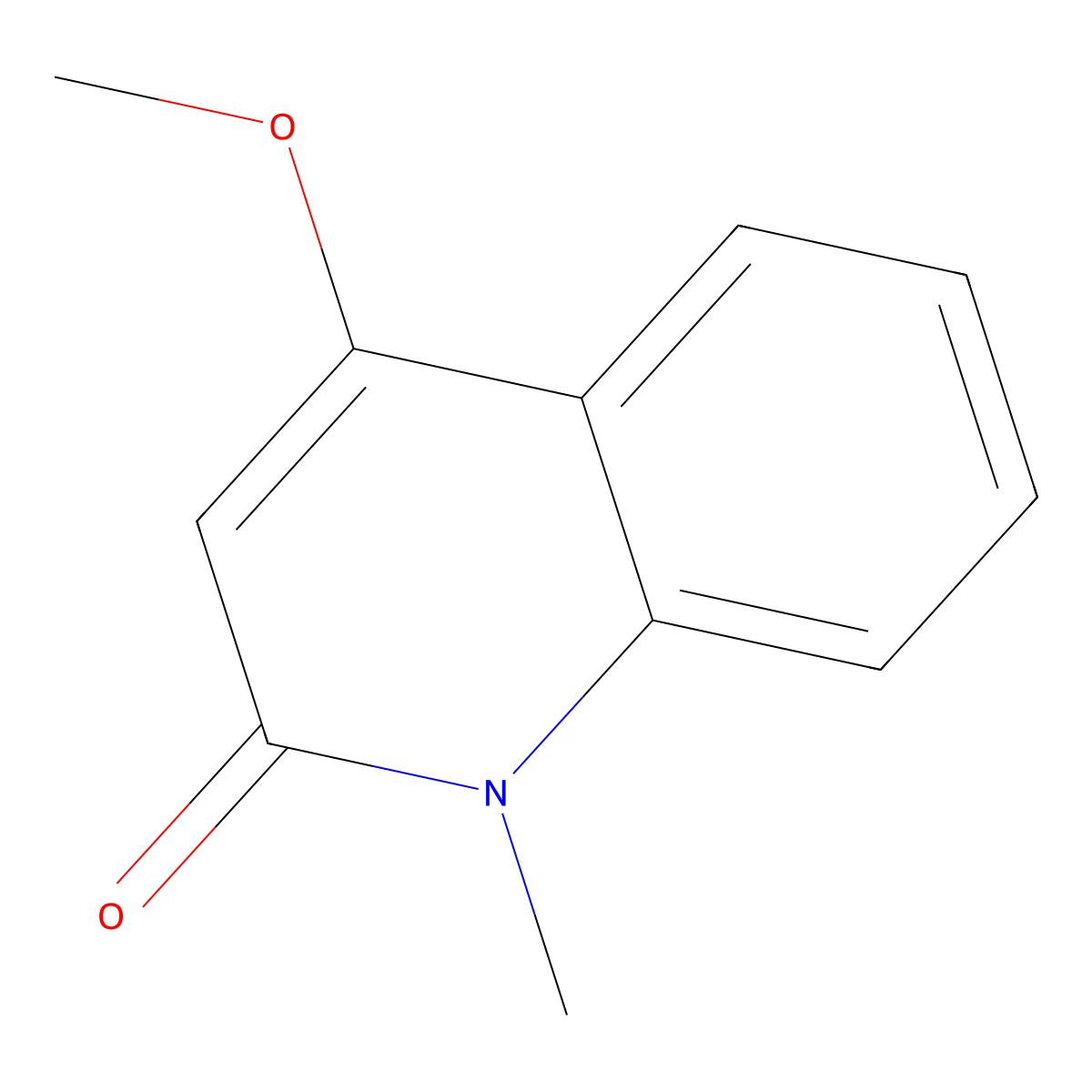 4-methoxy-N-methyl-2-quinolone molecular structure, CAS 32262-18-3