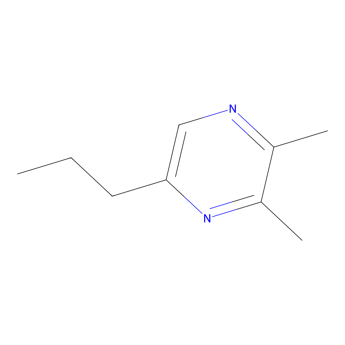 2,3-Dimethyl-5-propylpyrazine molecular structure, CAS 32262-98-9