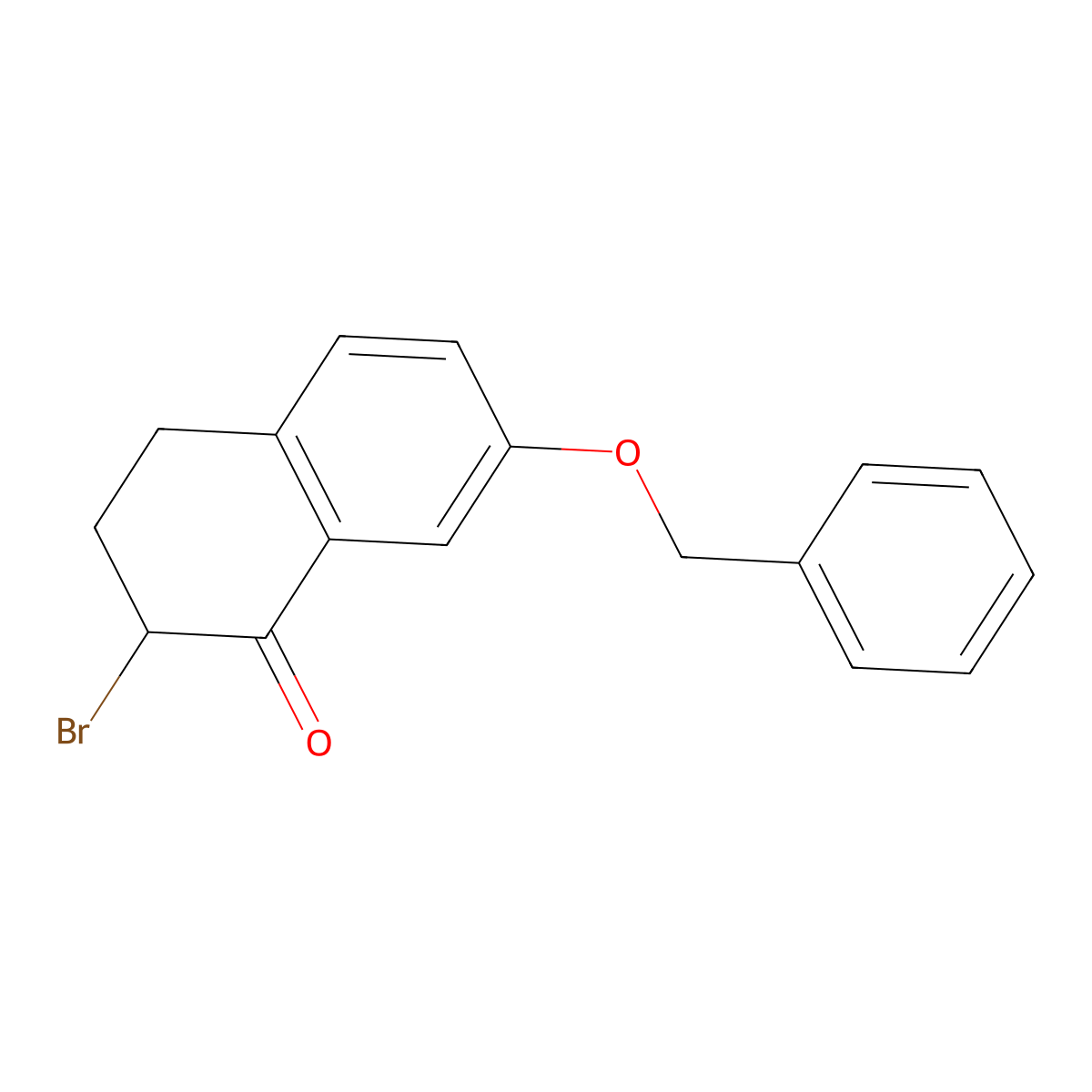 2-Bromo-3,4-dihydro-7-(phenylmethoxy)-1(2H)-naphthalenone molecular structure, CAS 32263-65-3