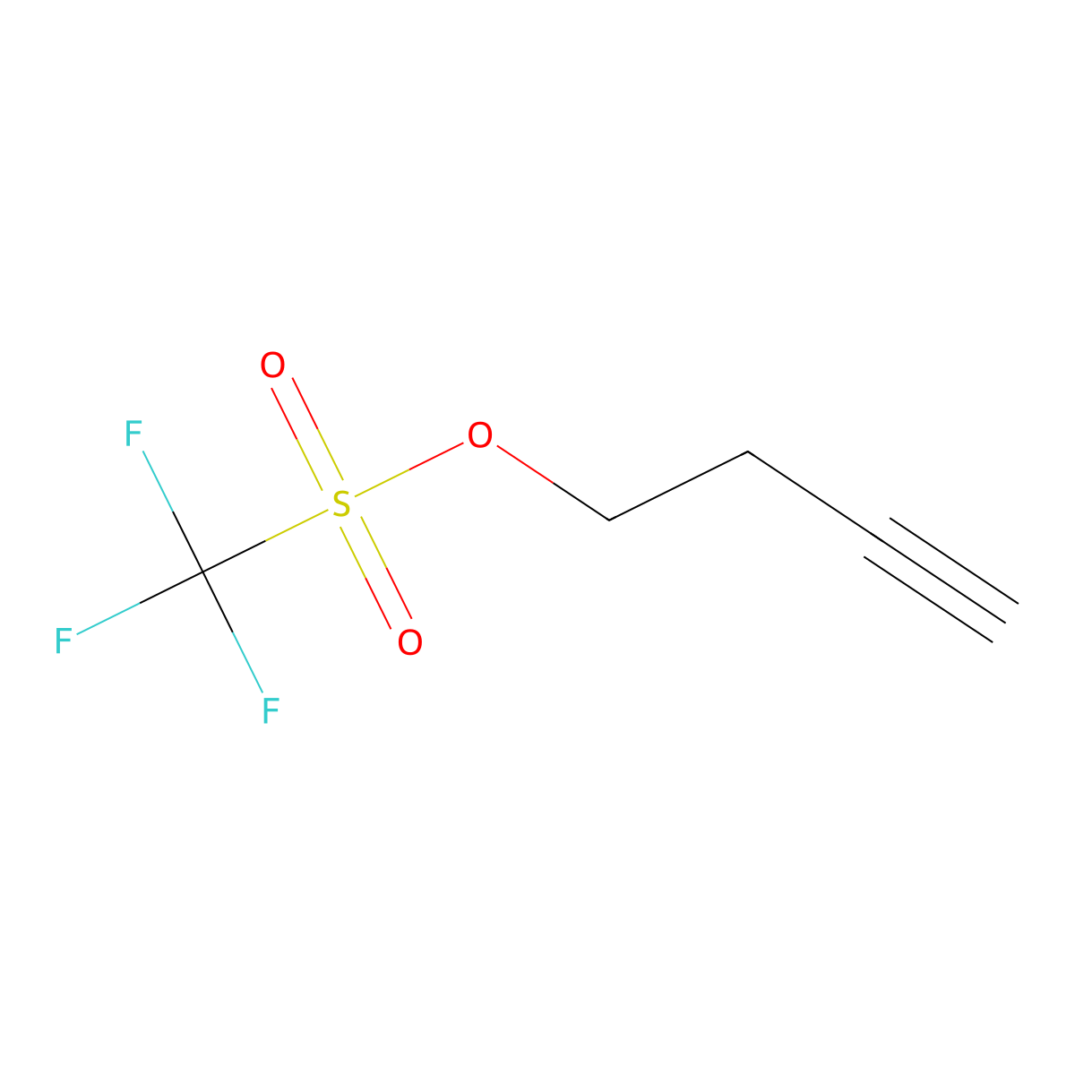 3-Butynyl triflate molecular structure, CAS 32264-79-2