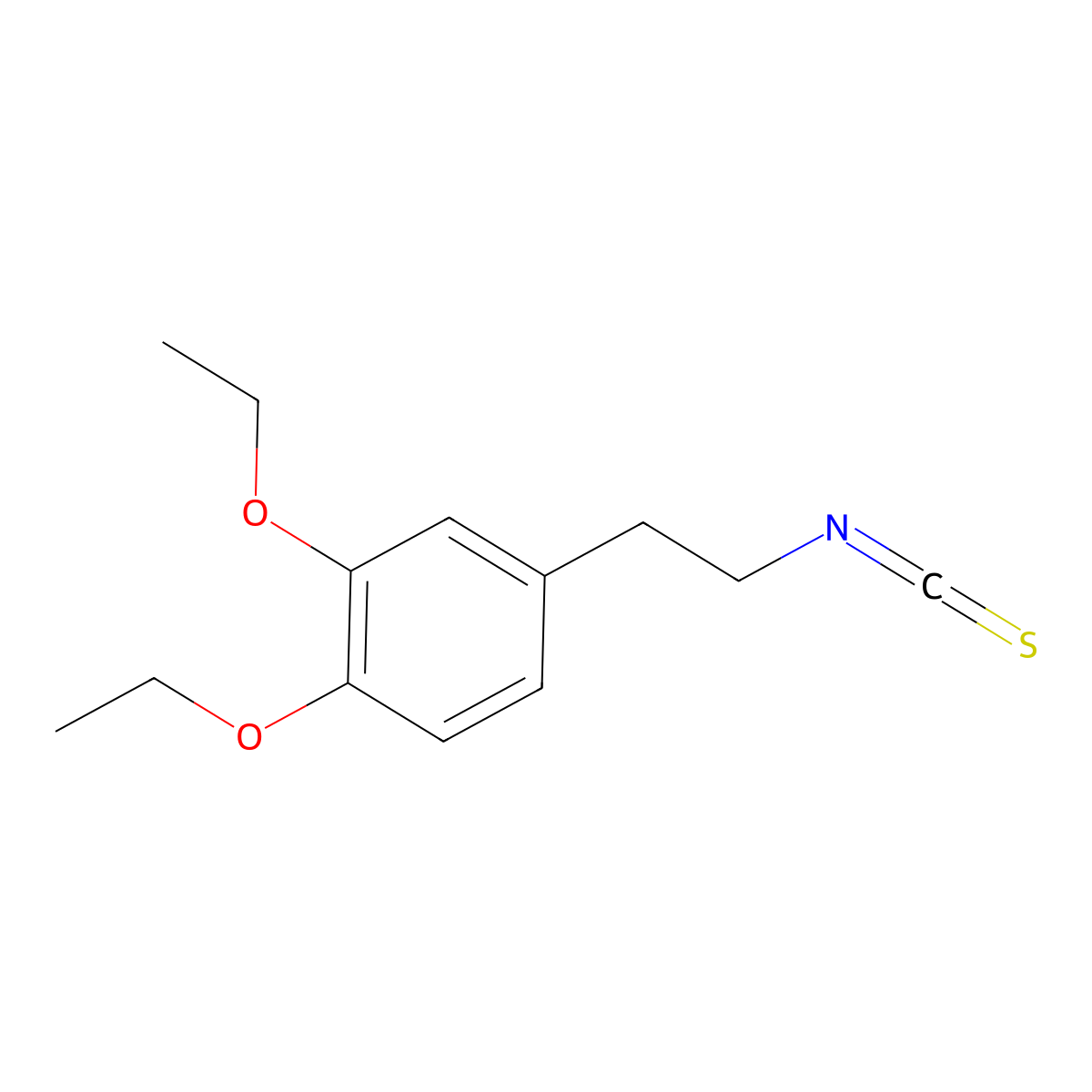 1,2-Diethoxy-4-(2-isothiocyanatoethyl)benzene molecular structure, CAS 32265-80-8