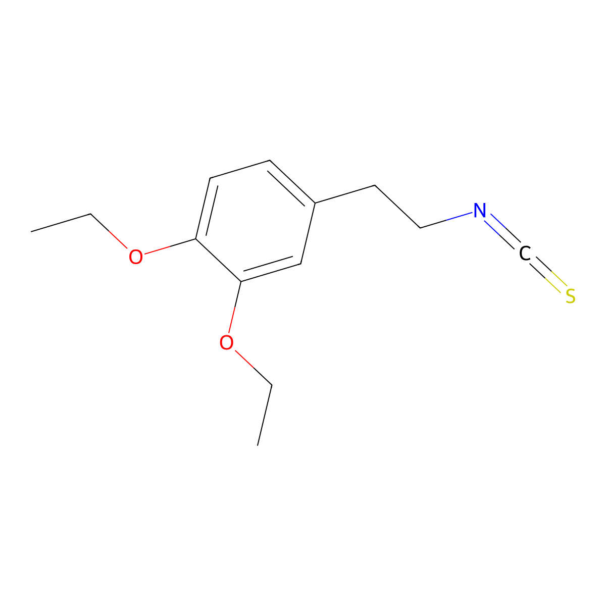 1,2-Diethoxy-4-(2-isothiocyanatoethyl)benzene molecular structure, CAS 32265-80-8