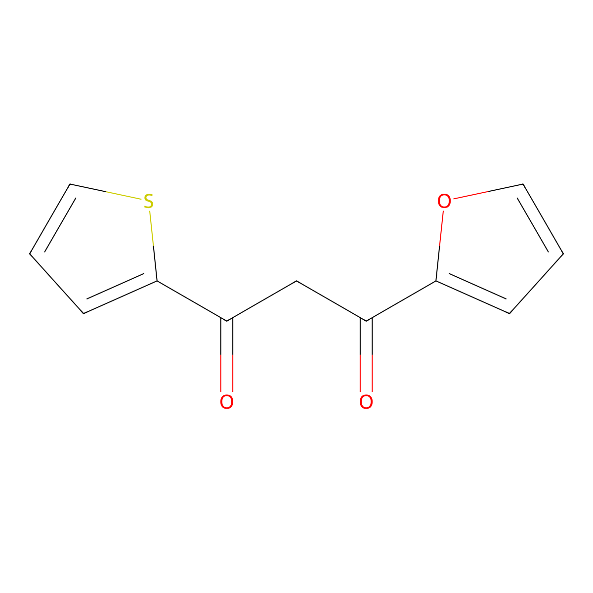 1-(Furan-2-yl)-3-(thiophen-2-yl)propane-1,3-dione molecular structure, CAS 32267-05-3