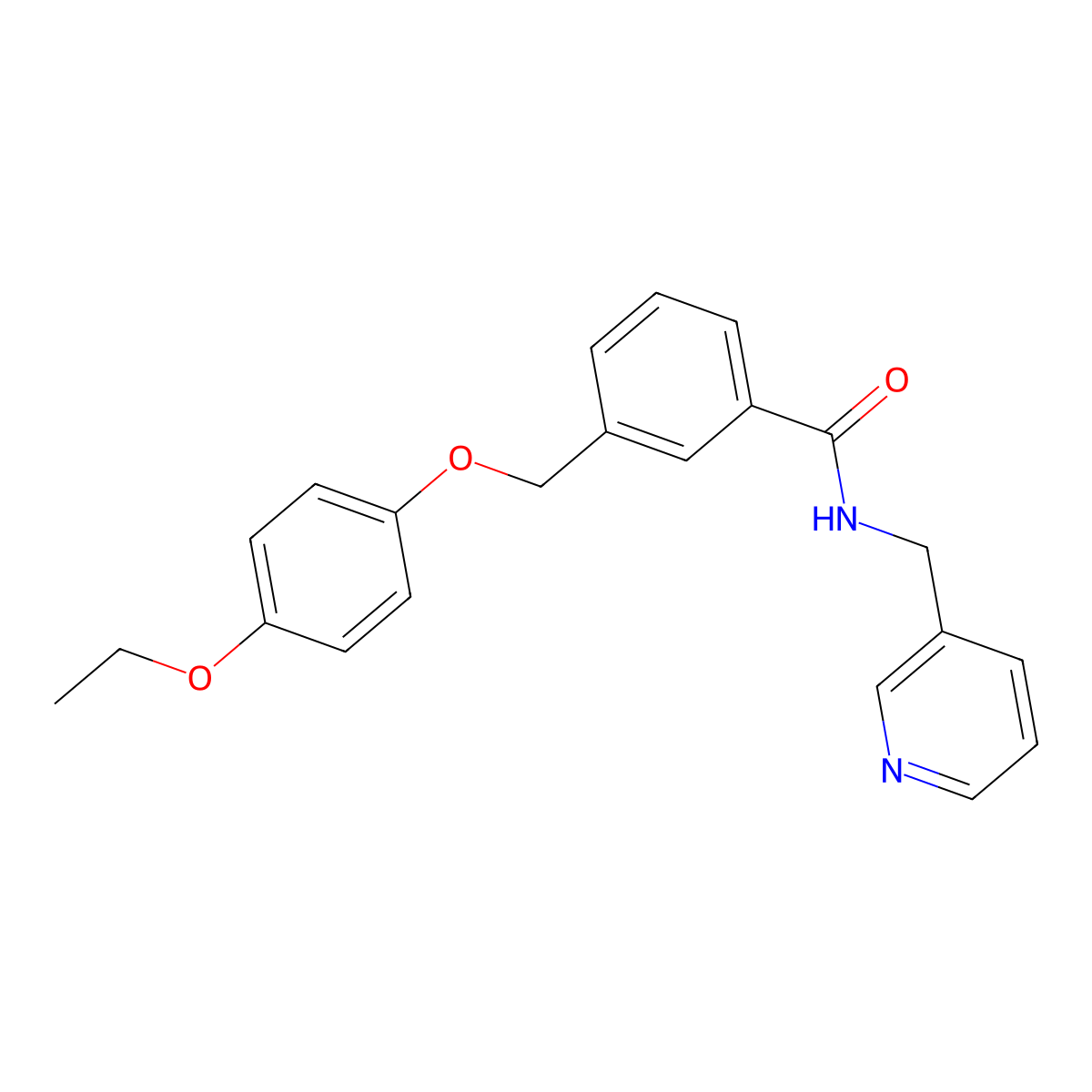 3-[(4-ethoxyphenoxy)methyl]-N-(pyridin-3-ylmethyl)benzamide molecular structure, CAS 322679-99-2