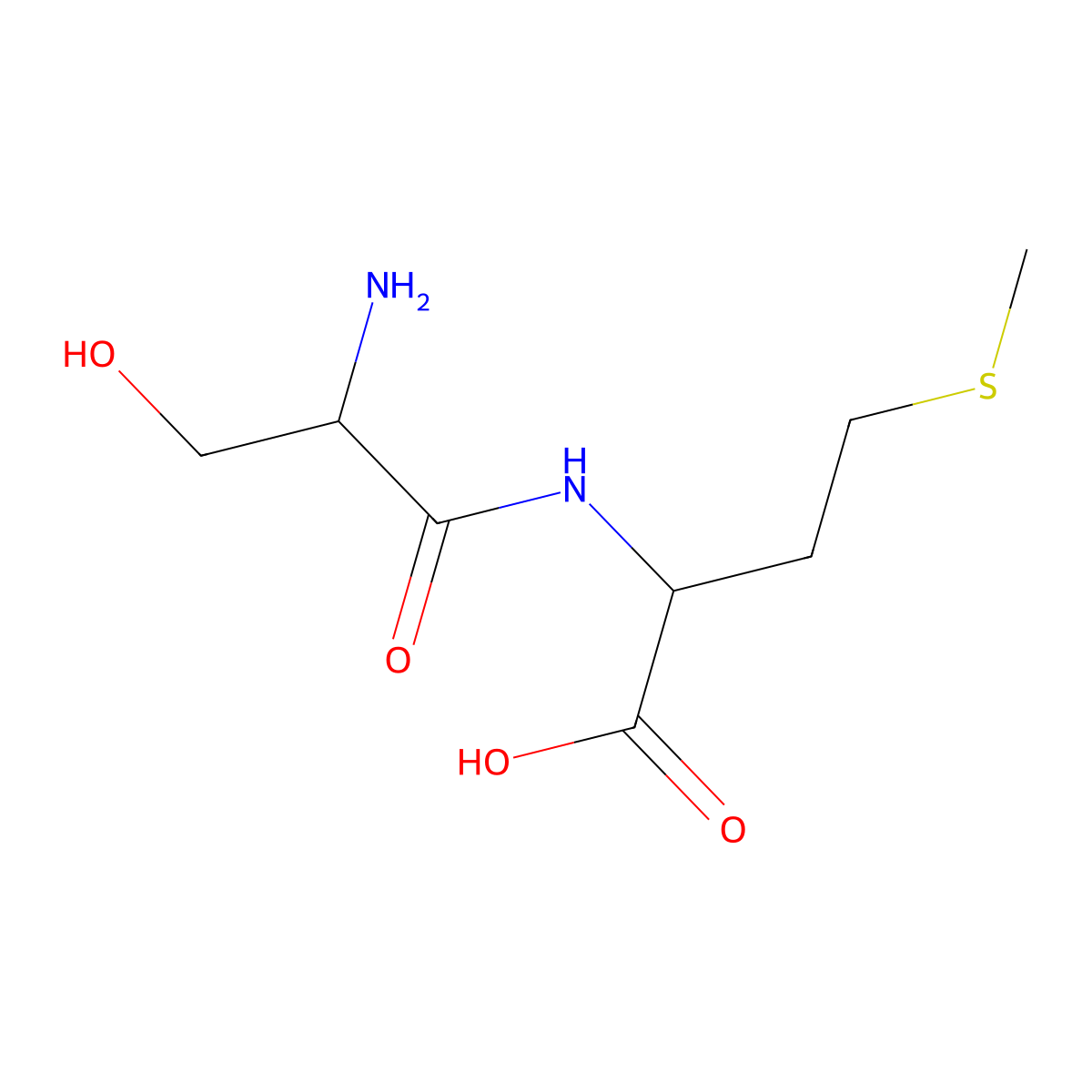 L-Seryl-L-methionine molecular structure, CAS 3227-09-6