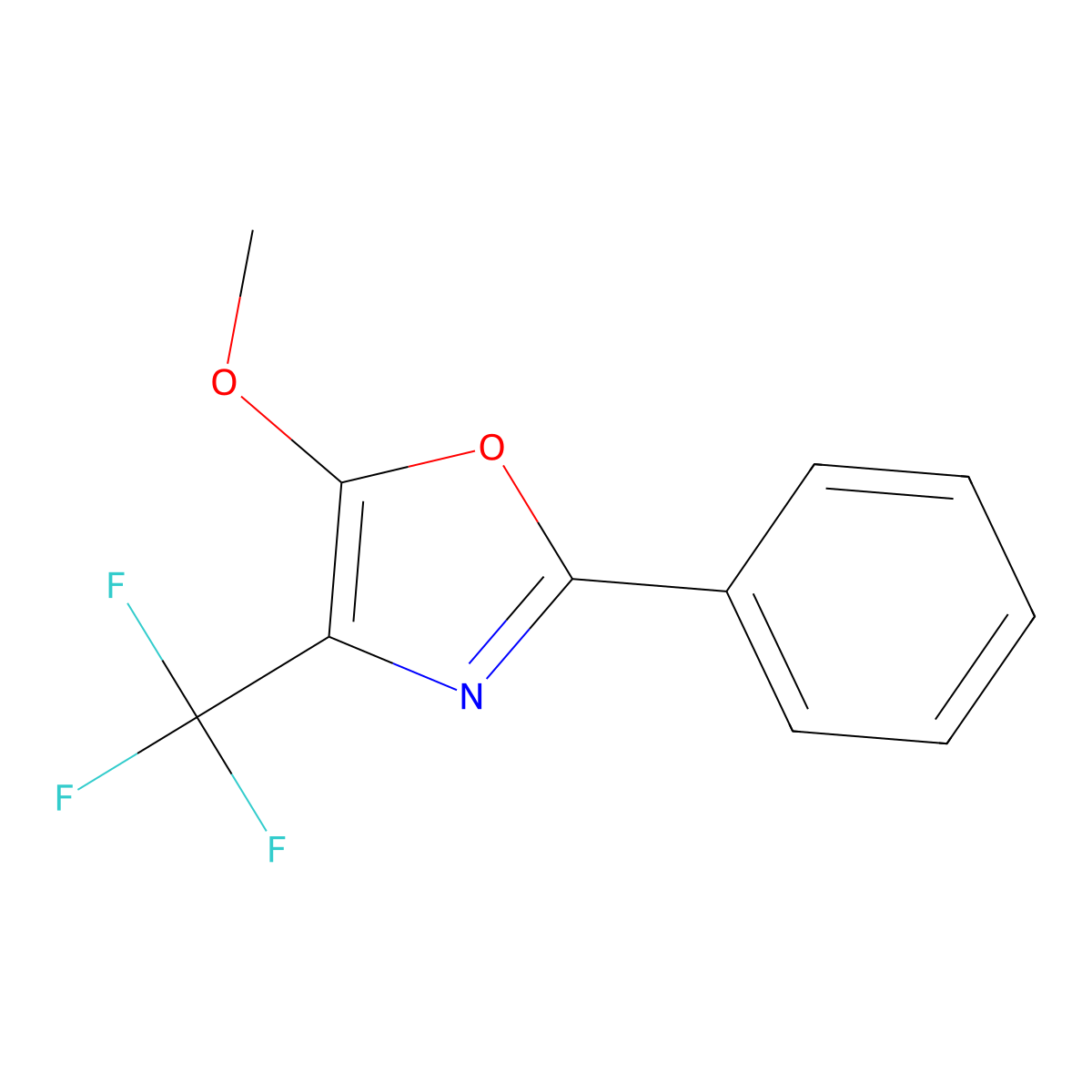 5-Methoxy-2-phenyl-4-(trifluoromethyl)-1,3-oxazole molecular structure, CAS 32272-75-6