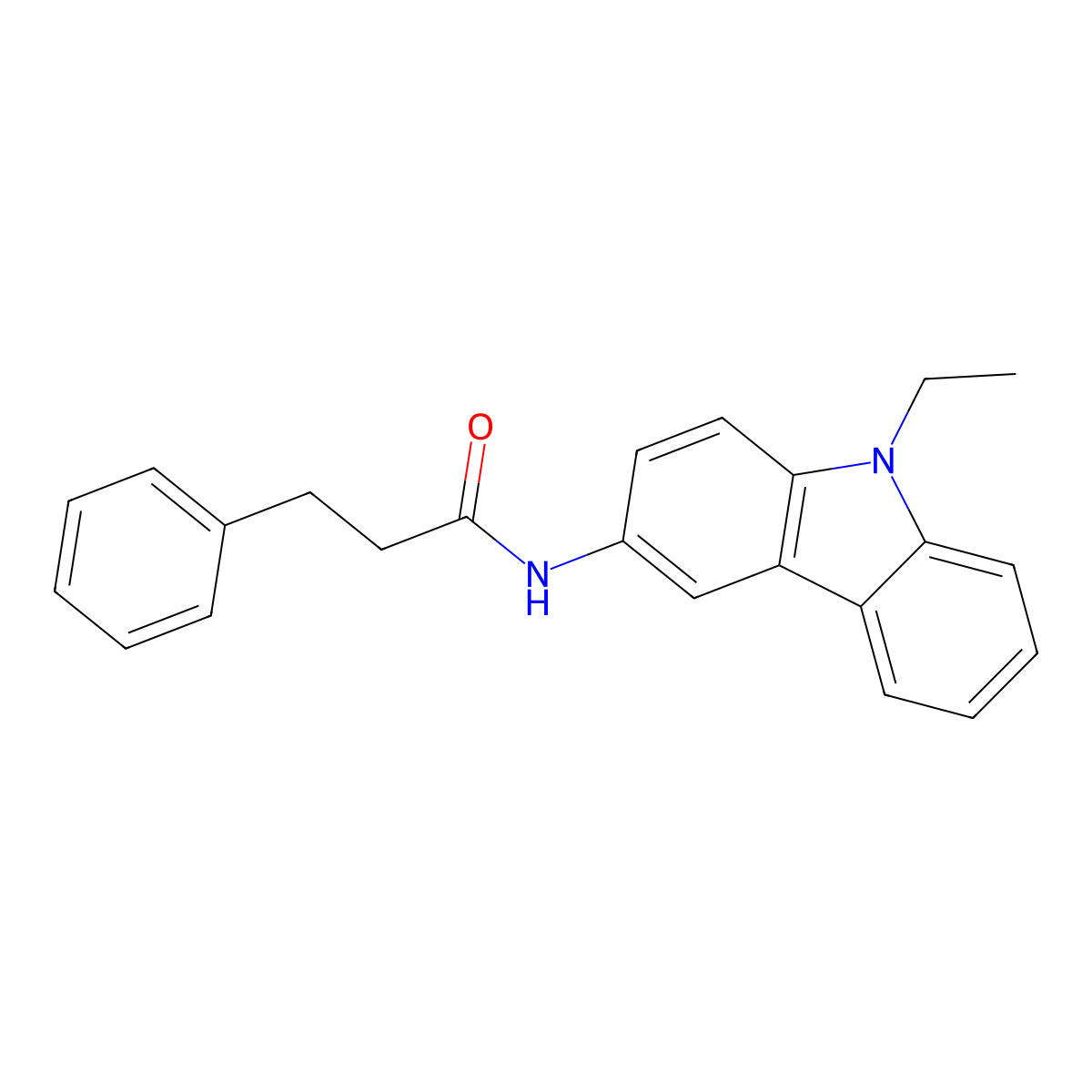 N-(9-ethyl-9H-carbazol-3-yl)-3-phenylpropanamide molecular structure, CAS 322723-74-0