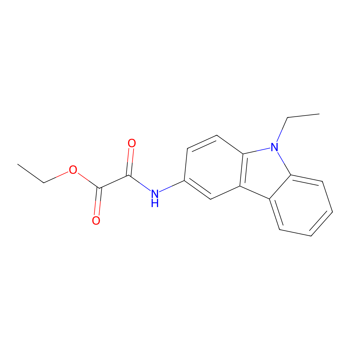 ethyl [(9-ethyl-9H-carbazol-3-yl)amino](oxo)acetate molecular structure, CAS 322724-17-4