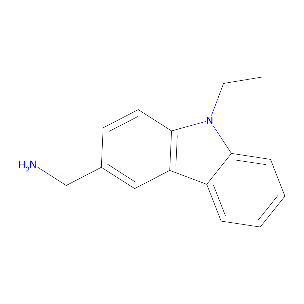 (9-Ethylcarbazol-3-yl)methanamine molecular structure, CAS 322724-26-5