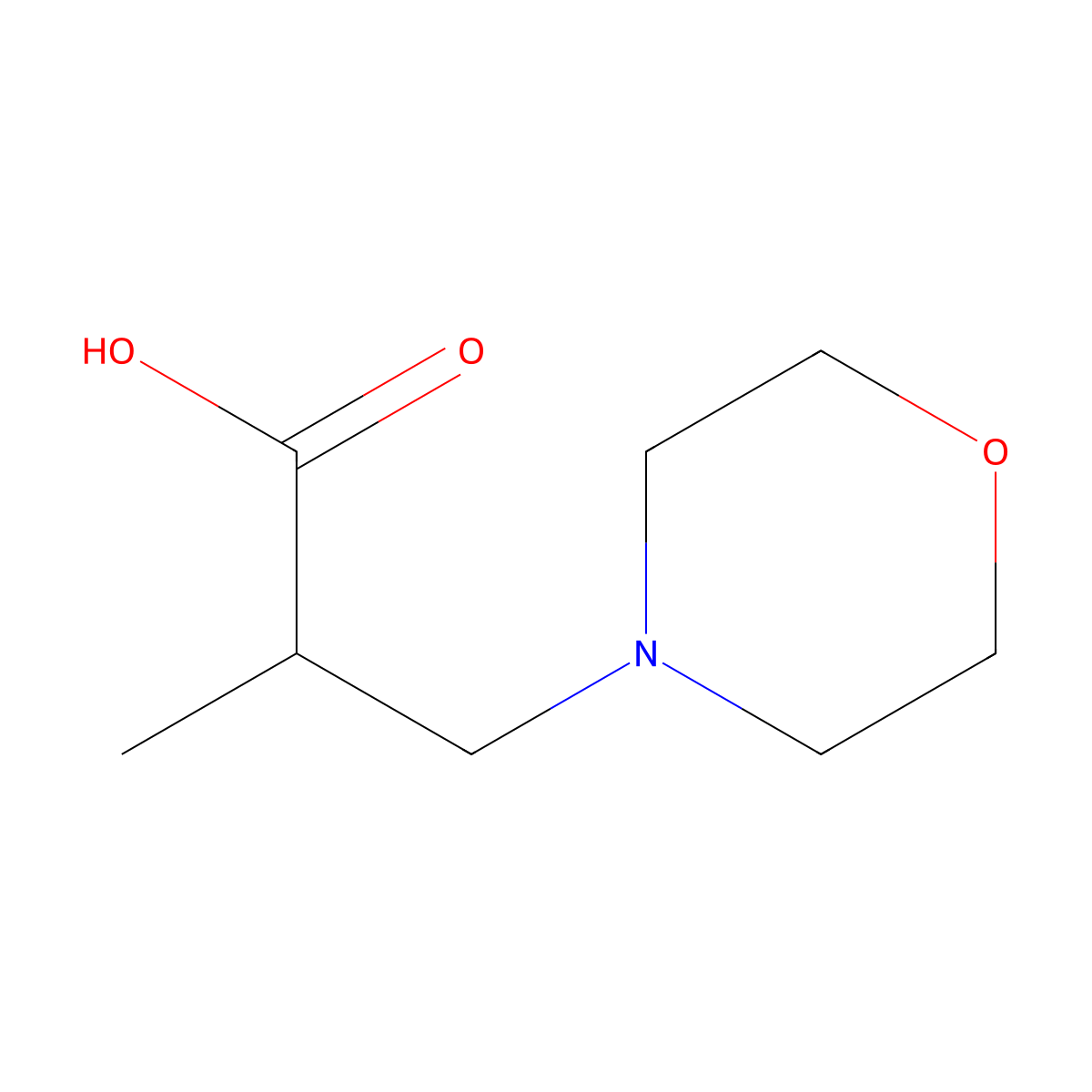 2-Methyl-3-morpholin-4-ylpropanoic acid molecular structure, CAS 322725-55-3