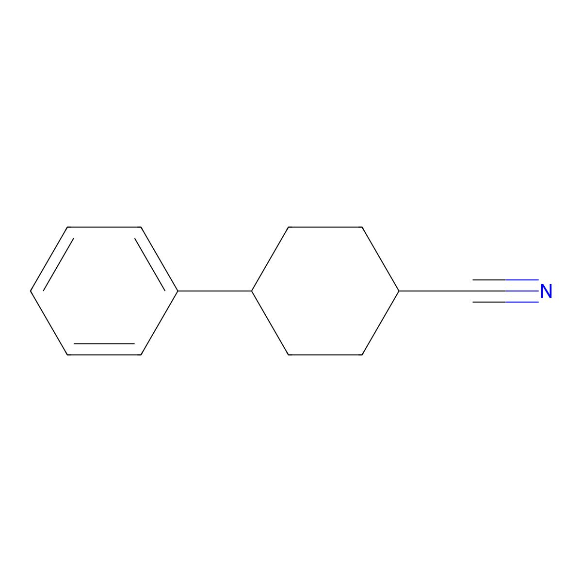 4-Phenylcyclohexane-1-carbonitrile molecular structure, CAS 32274-07-0