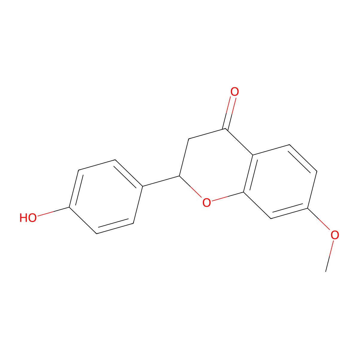 2-(4-Hydroxyphenyl)-7-methoxychroman-4-one molecular structure, CAS 32274-71-8