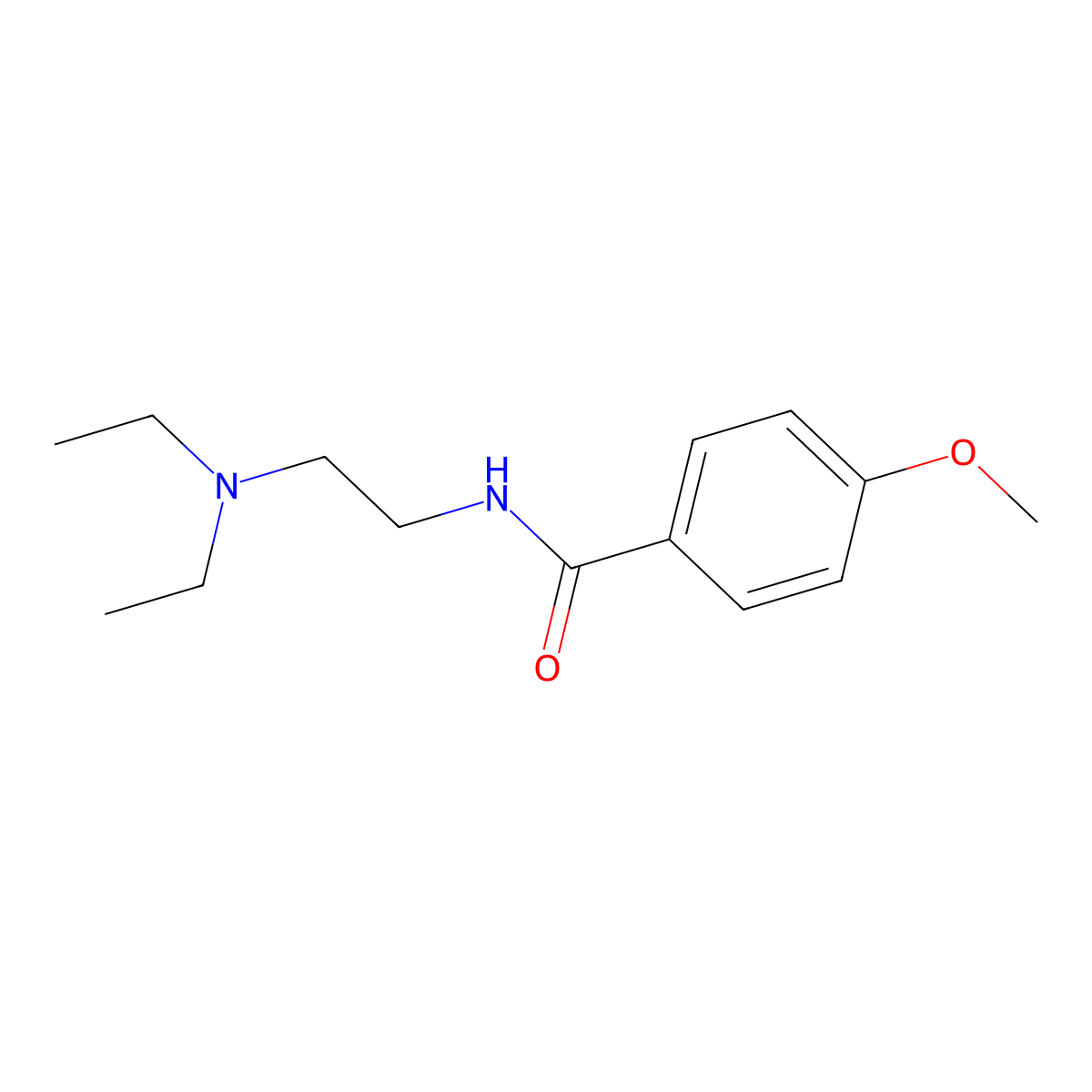 N-(2-(Diethylamino)ethyl)-4-methoxybenzamide molecular structure, CAS 32276-18-9