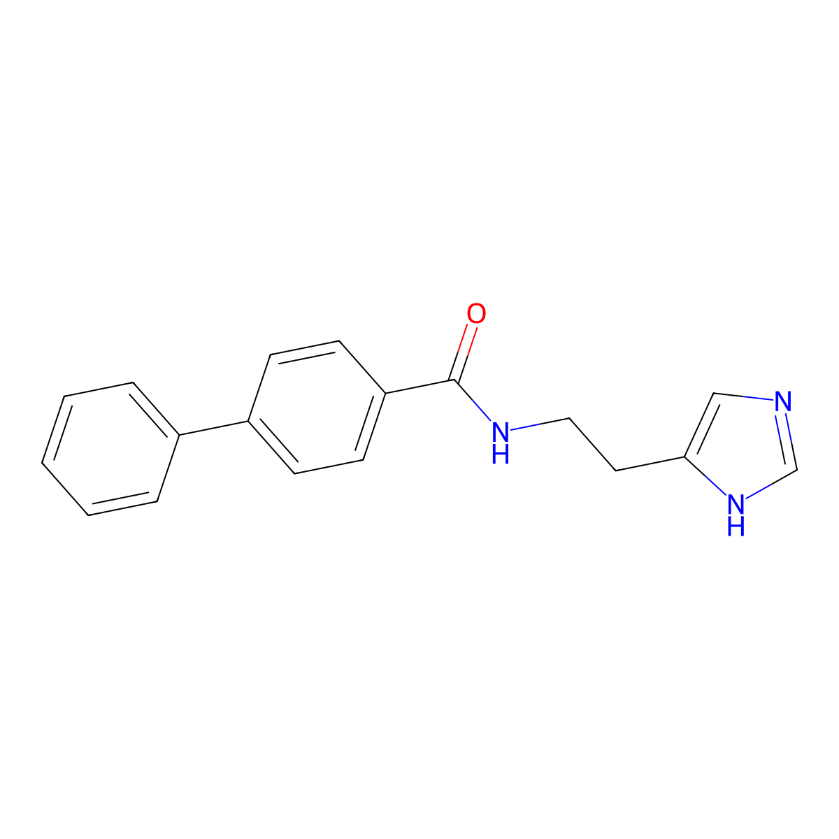 N-[2-(1H-imidazol-5-yl)ethyl]-4-phenylbenzamide molecular structure, CAS 322763-28-0