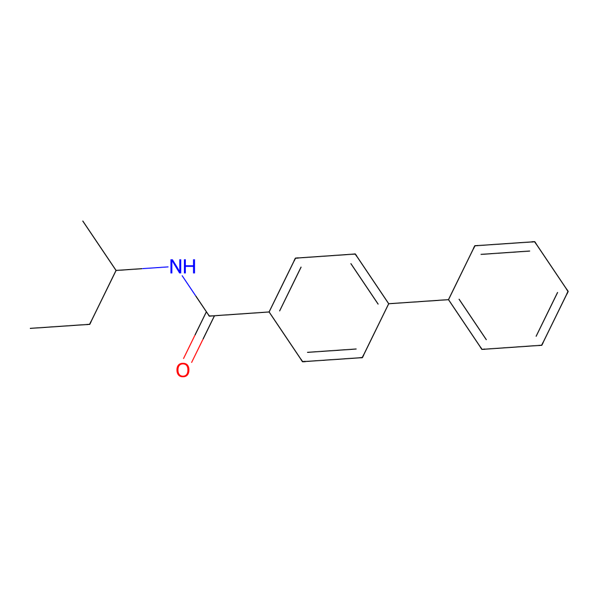 N-butan-2-yl-4-phenylbenzamide molecular structure, CAS 322763-64-4