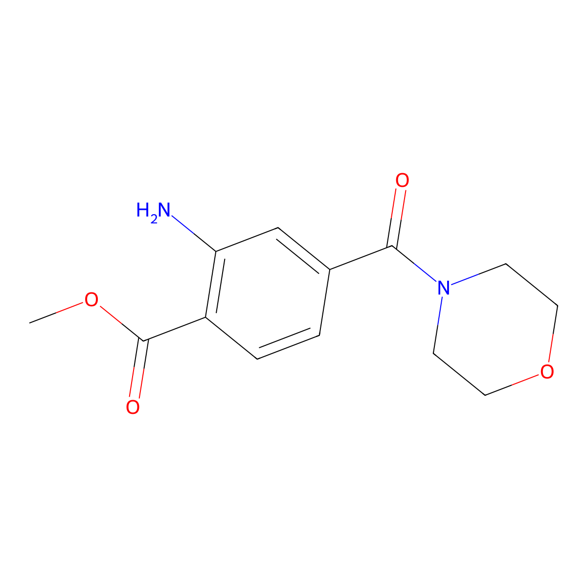 Methyl 2-amino-4-(morpholine-4-carbonyl)benzoate molecular structure, CAS 322764-64-7
