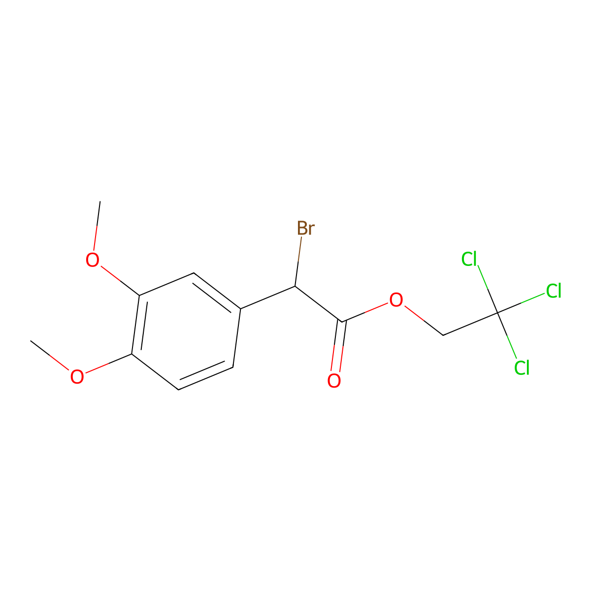 2,2,2-Trichloroethyl 2-bromo-2-(3,4-dimethoxyphenyl)acetate molecular structure, CAS 322765-94-6