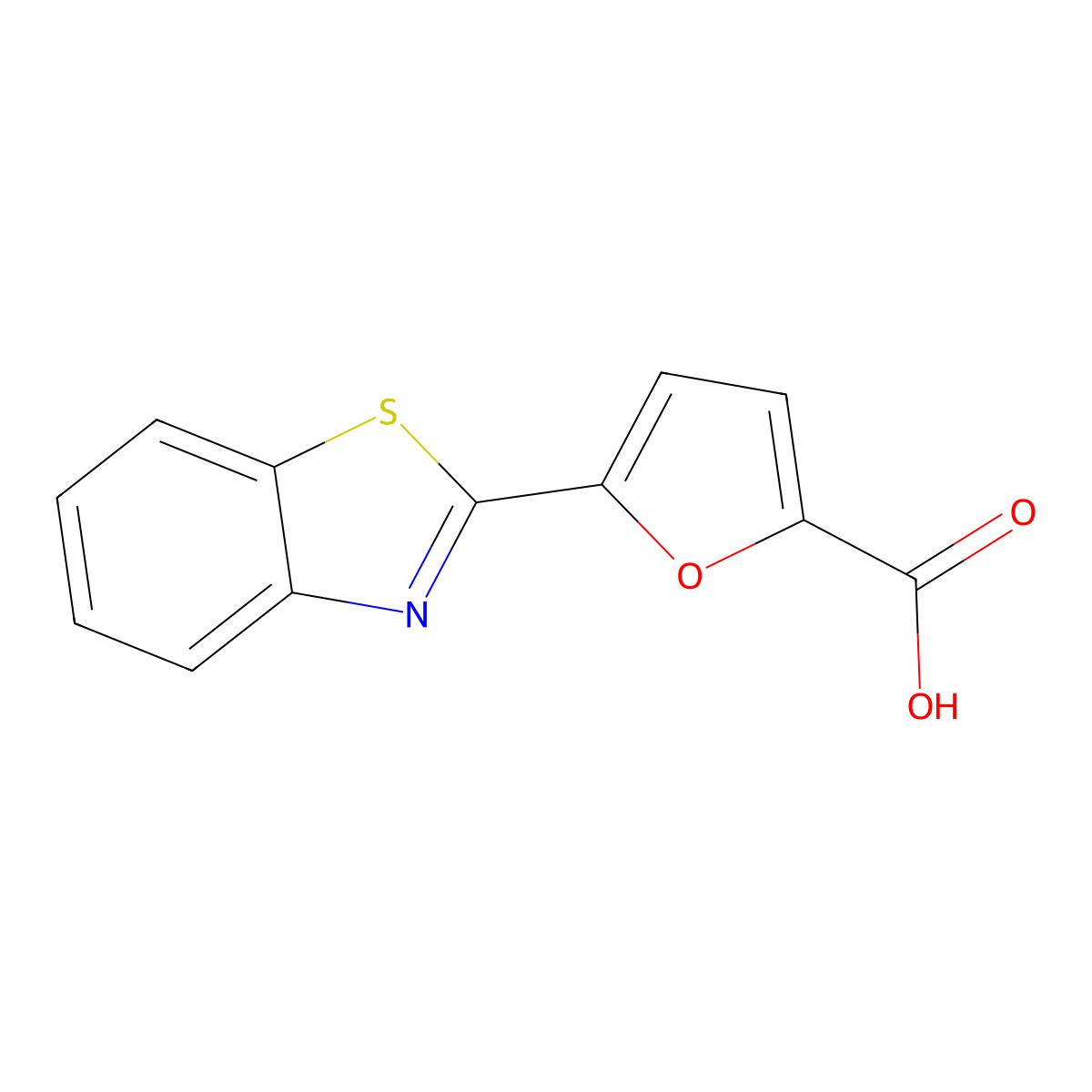 5-(1,3-Benzothiazol-2-yl)furan-2-carboxylic acid molecular structure, CAS 32277-89-7