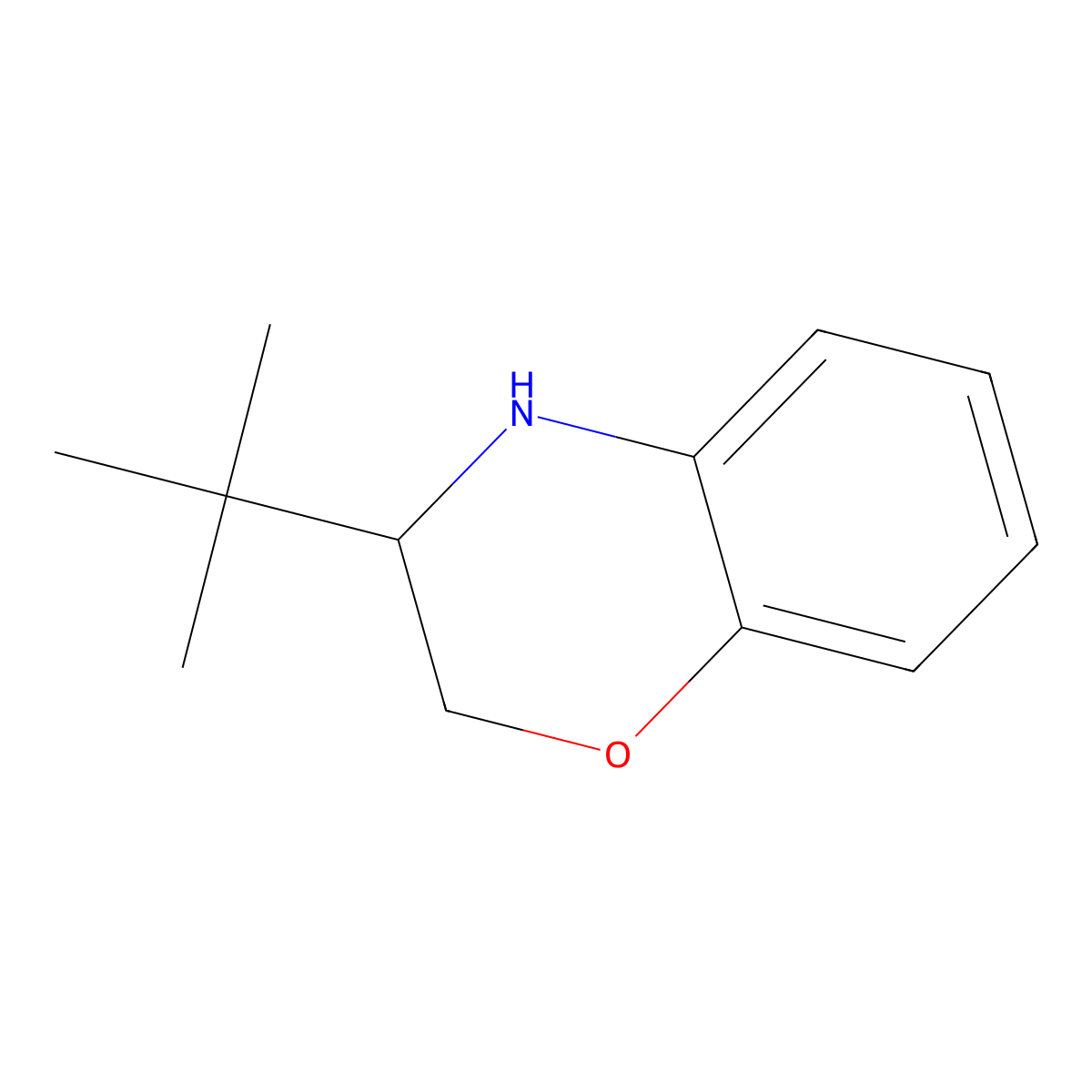 3-tert-Butyl-3,4-dihydro-2H-1,4-benzoxazine molecular structure, CAS 32278-16-3