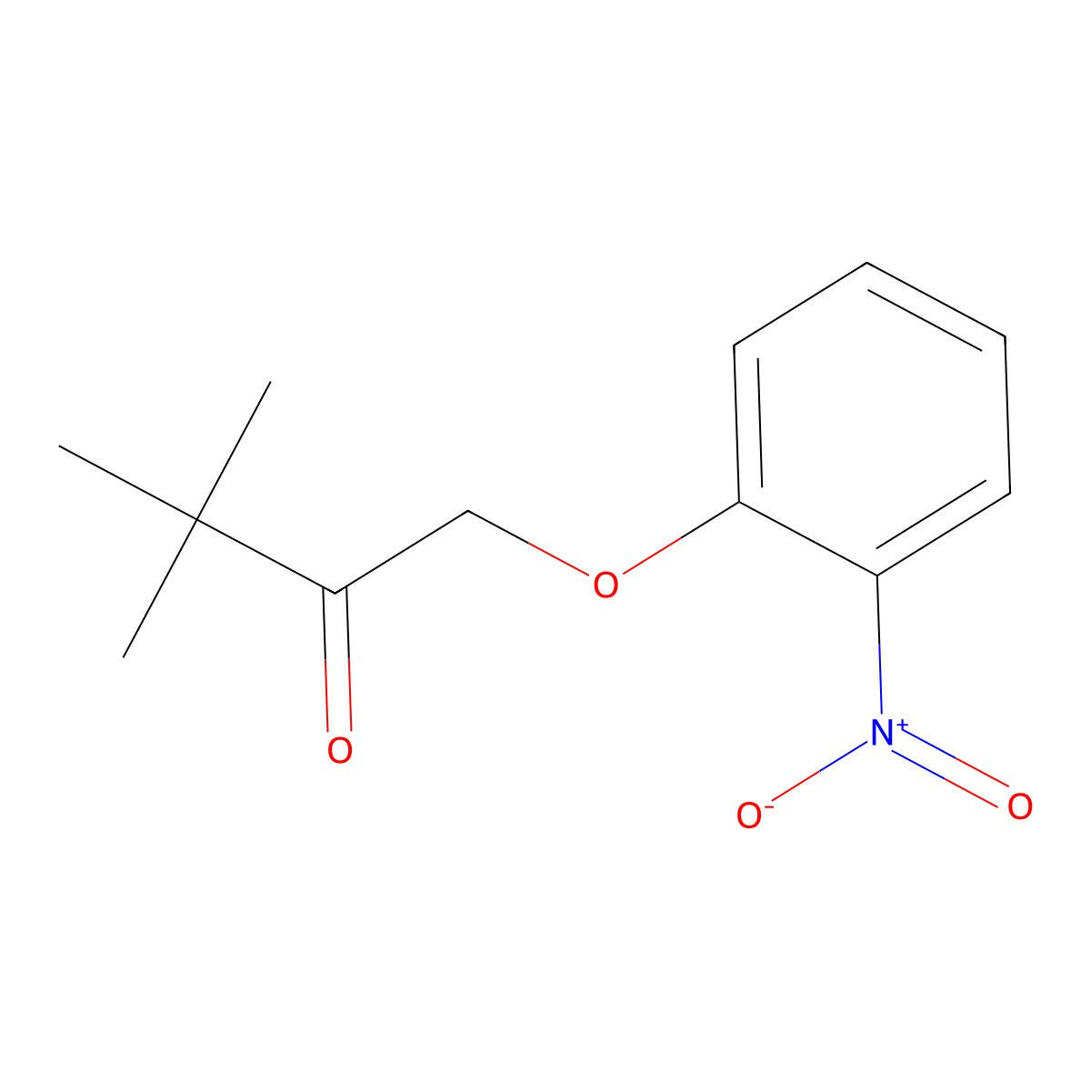 3,3-Dimethyl-1-(2-nitrophenoxy)-2-butanone molecular structure, CAS 32278-17-4