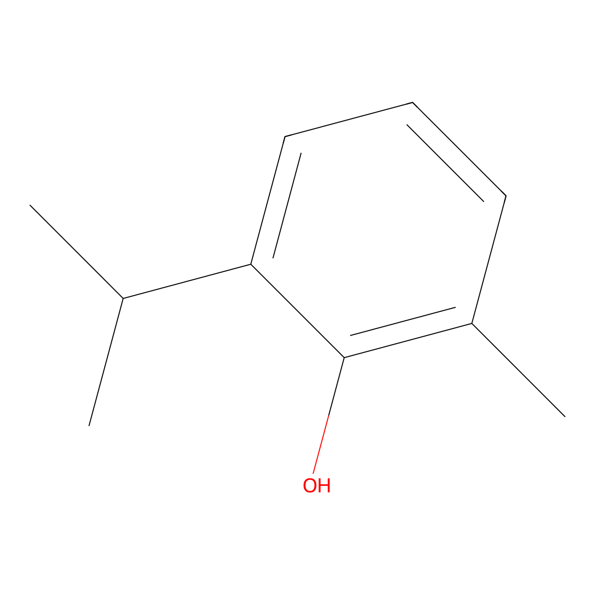 2-Methyl-6-(propan-2-yl)phenol molecular structure, CAS 3228-04-4