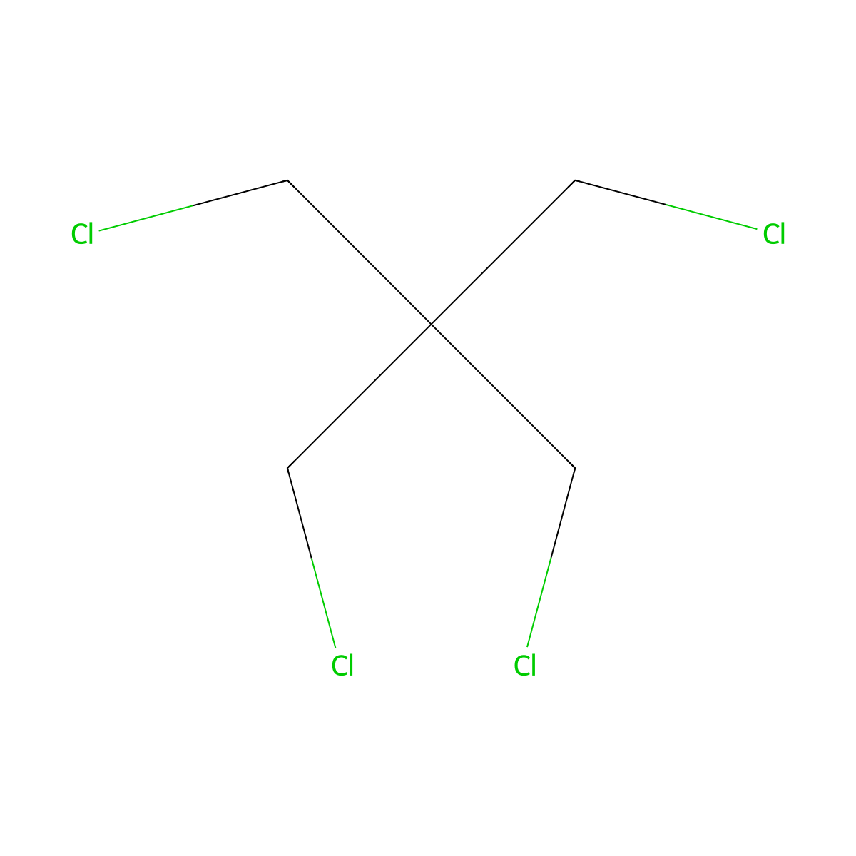 1,3-Dichloro-2,2-bis(chloromethyl)propane molecular structure, CAS 3228-99-7