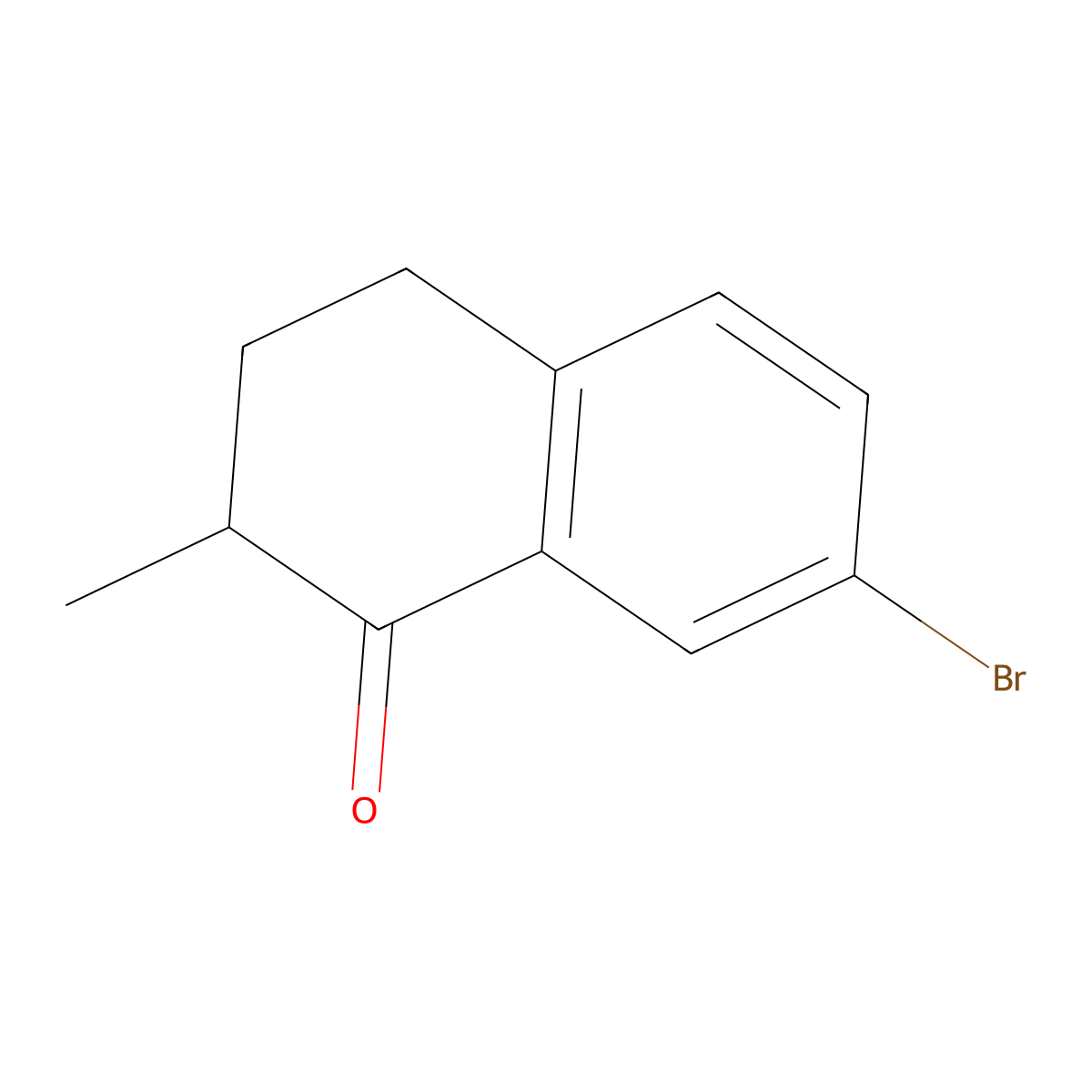 7-bromo-2-methyl-3,4-dihydronaphthalen-1(2H)-one molecular structure, CAS 32281-99-5