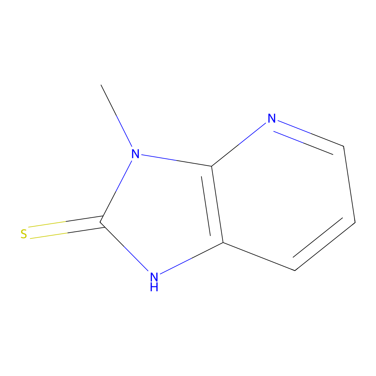 3-Methyl-3H-imidazo[4,5-b]pyridine-2-thiol molecular structure, CAS 32282-08-9