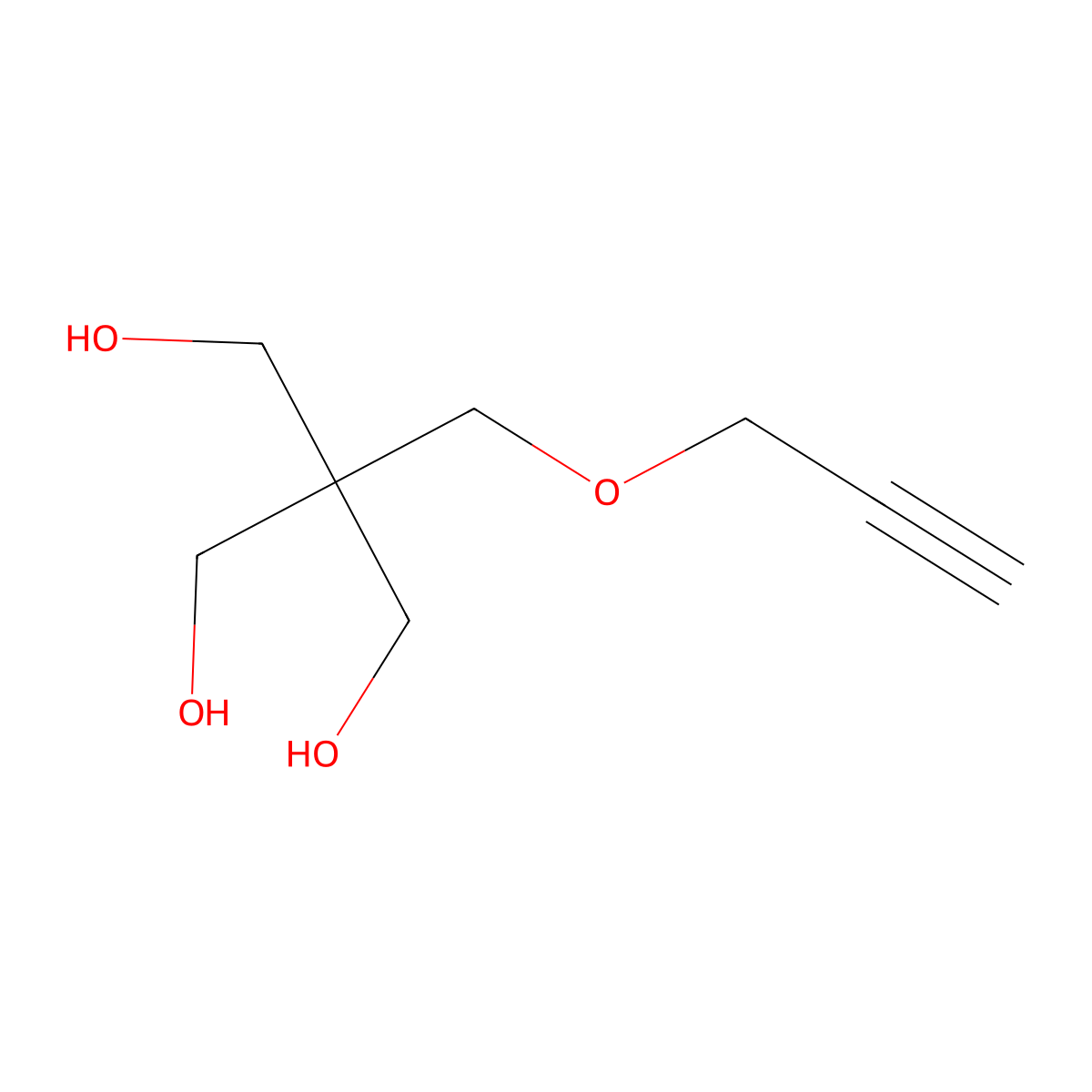 2-(Hydroxymethyl)-2-[(2-propyn-1-yloxy)methyl]-1,3-propanediol molecular structure, CAS 32288-04-3