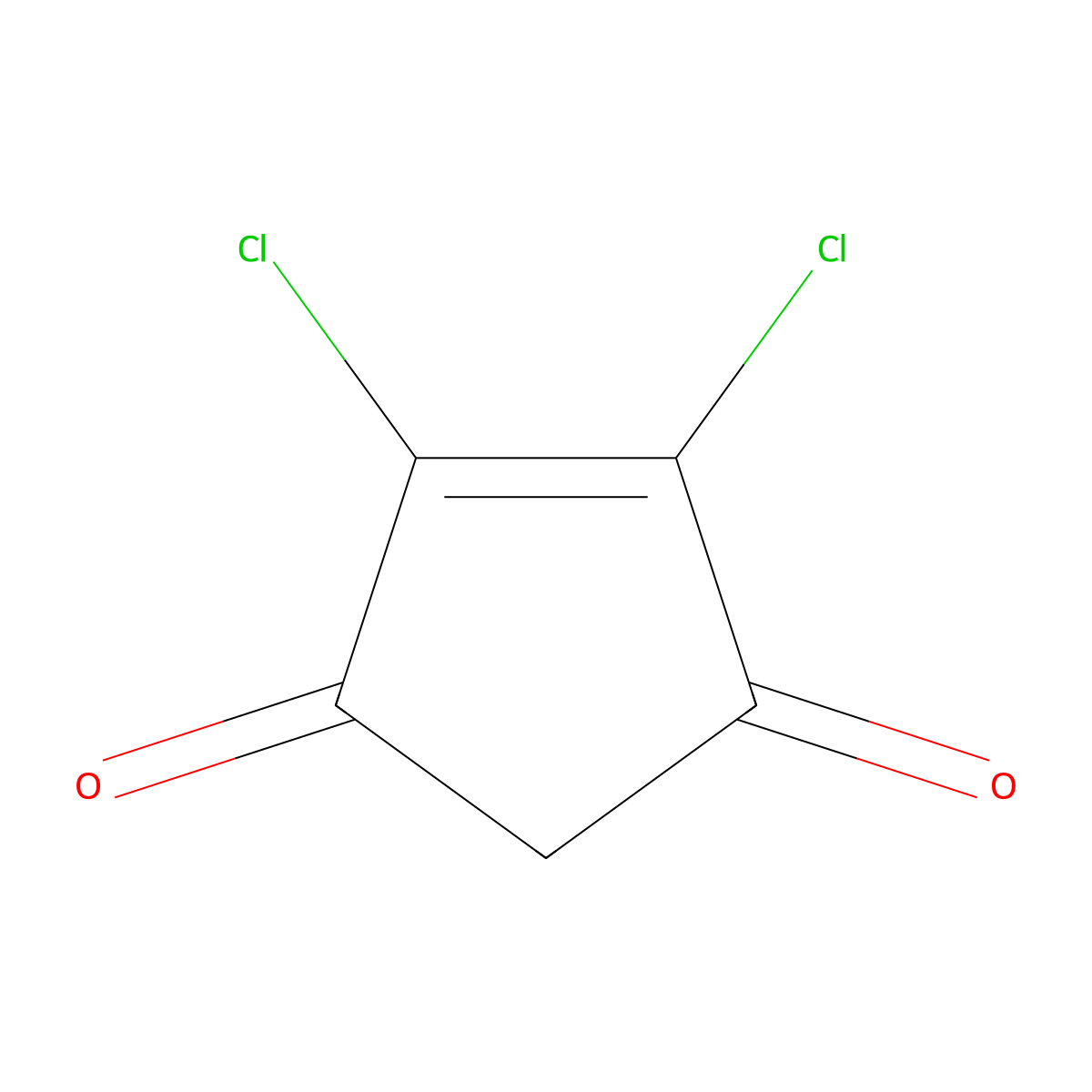 4,5-Dichlorocyclopent-4-ene-1,3-dione molecular structure, CAS 3229-28-5