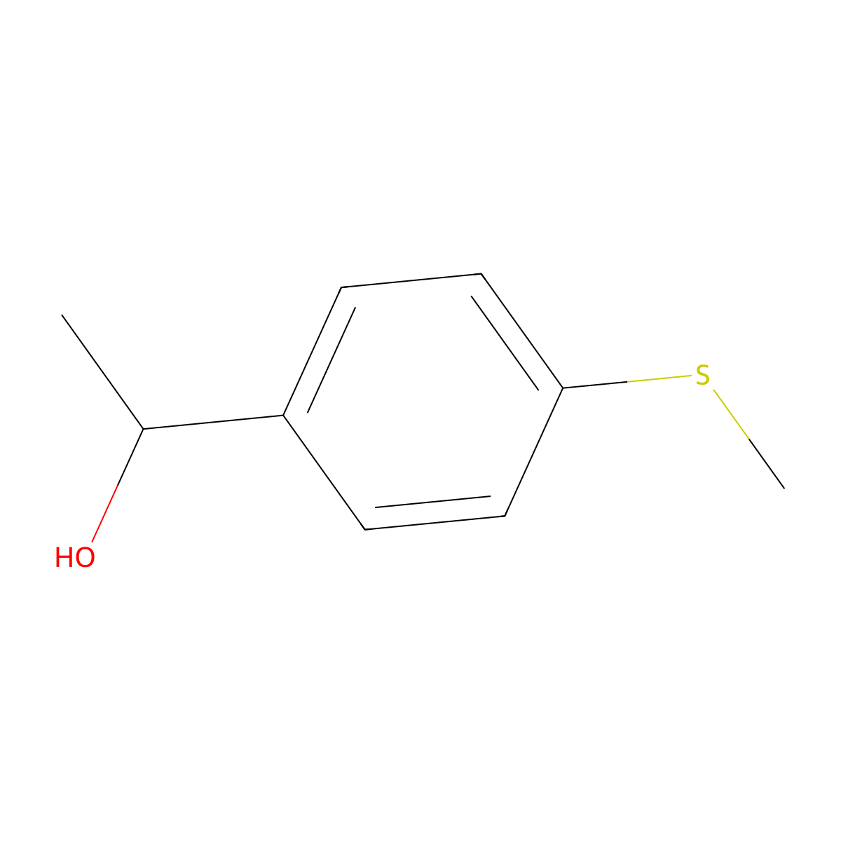 1-[4-(Methylthio)phenyl]ethanol molecular structure, CAS 32293-73-5